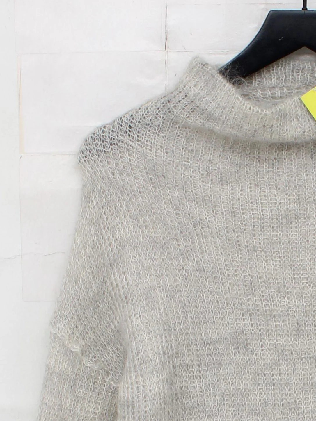 AllSaints Women's Jumper S Grey Mohair with Nylon, Wool, Elastane Pullover - Image 4