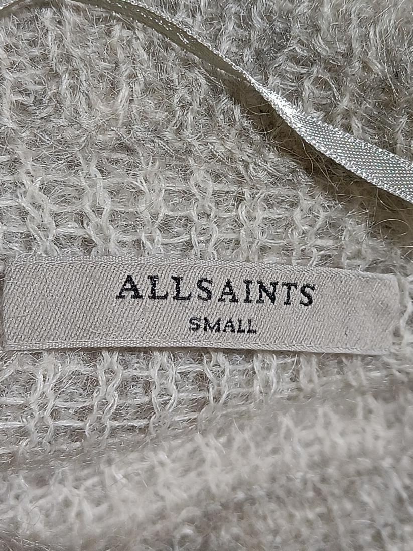 AllSaints Women's Jumper S Grey Mohair with Nylon, Wool, Elastane Pullover - Image 5