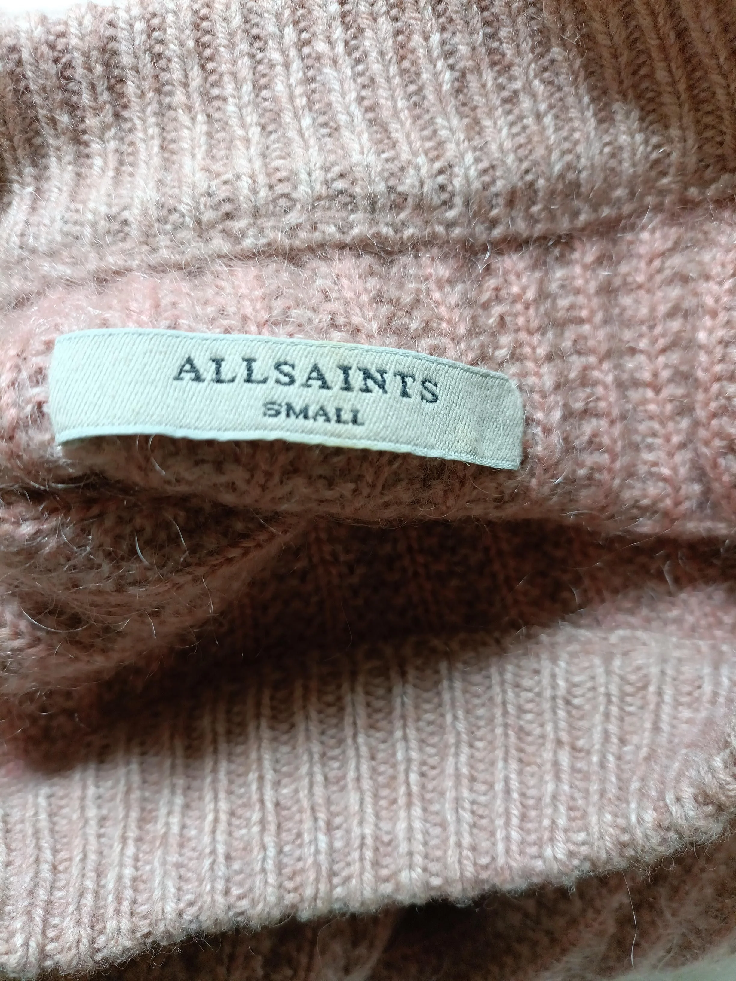 AllSaints Women's Jumper S Pink Mohair - Image 5
