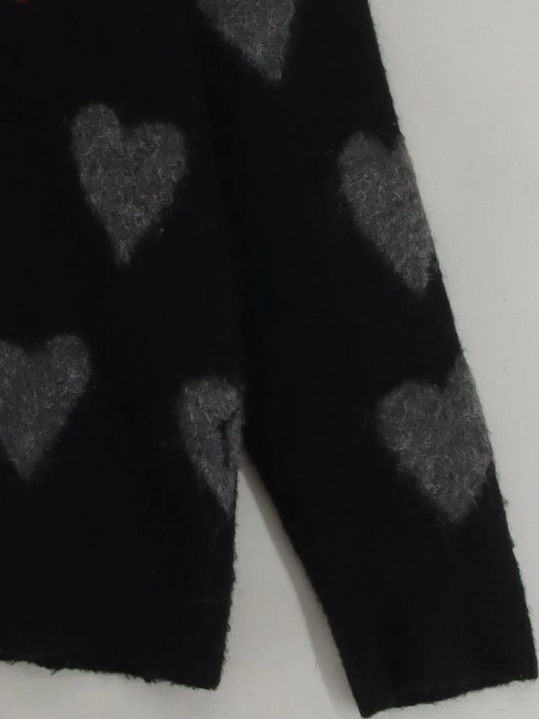 AllSaints Women's Jumper XS Black Graphic 100% Other Round Neck Pullover - Image 4