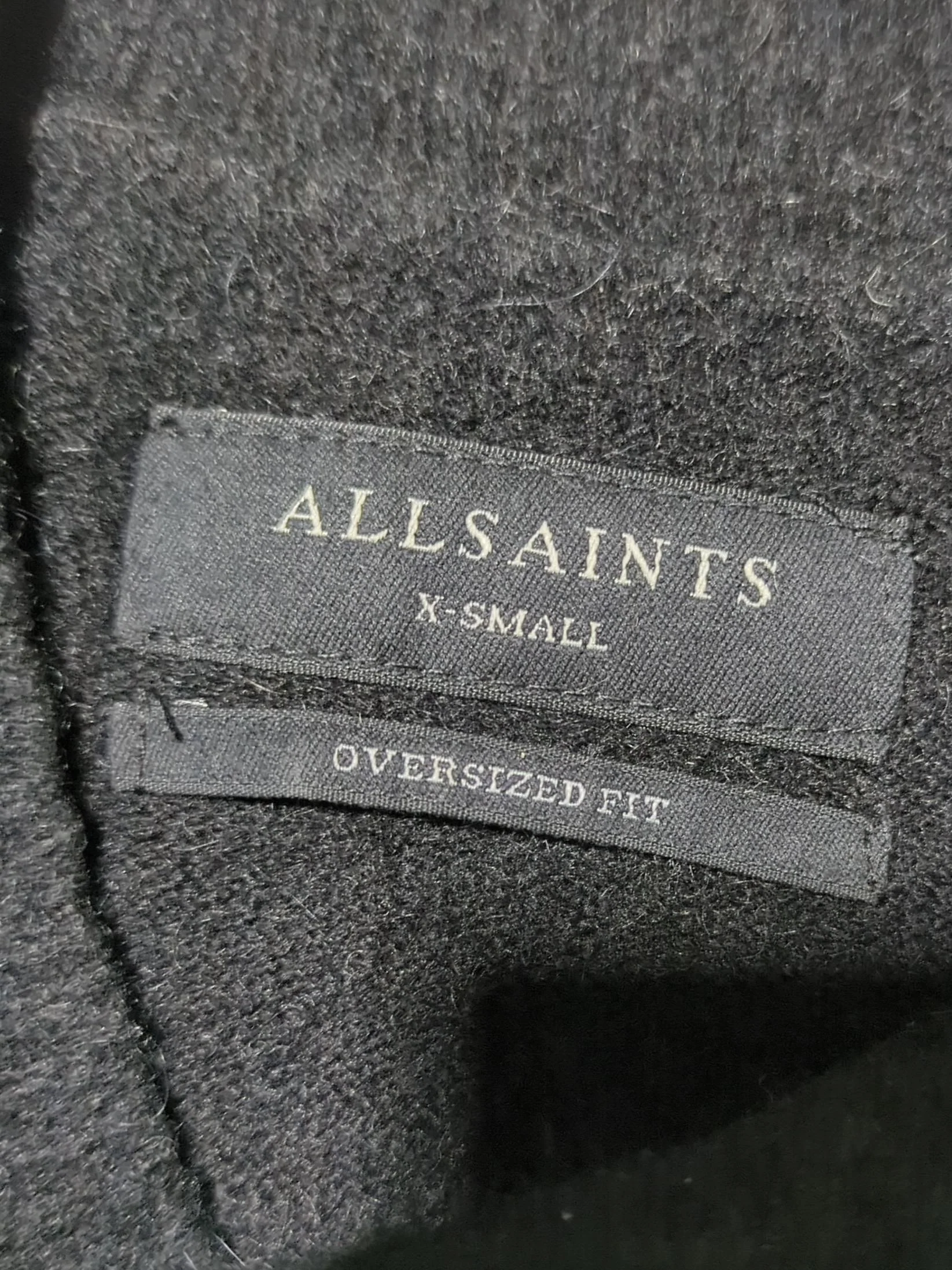 AllSaints Women's Jumper XS Black Graphic 100% Other Round Neck Pullover - Image 5