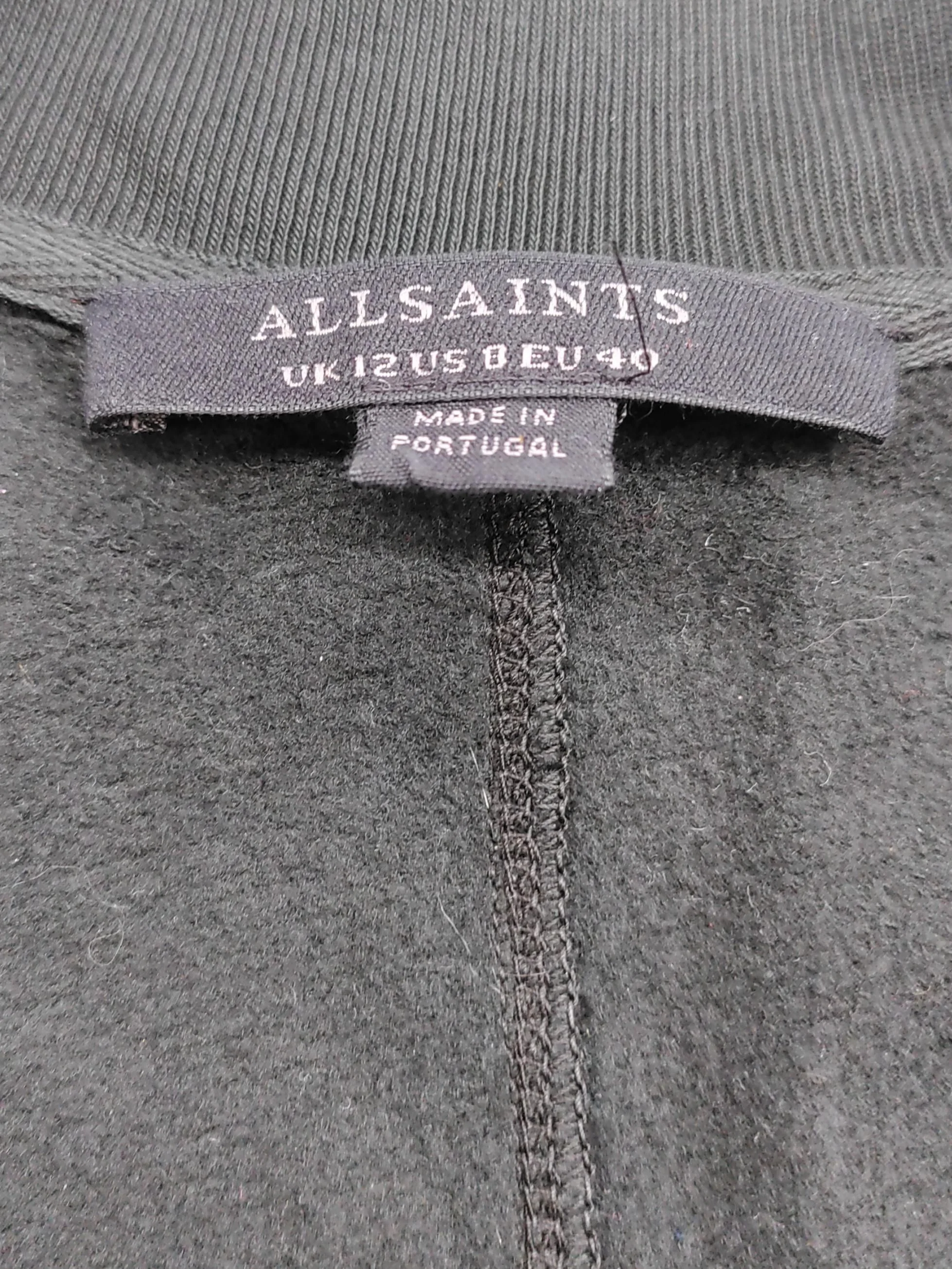 AllSaints Women's Jumpsuit UK 12 Black 100% Cotton Tapered Jumpsuit - Image 5