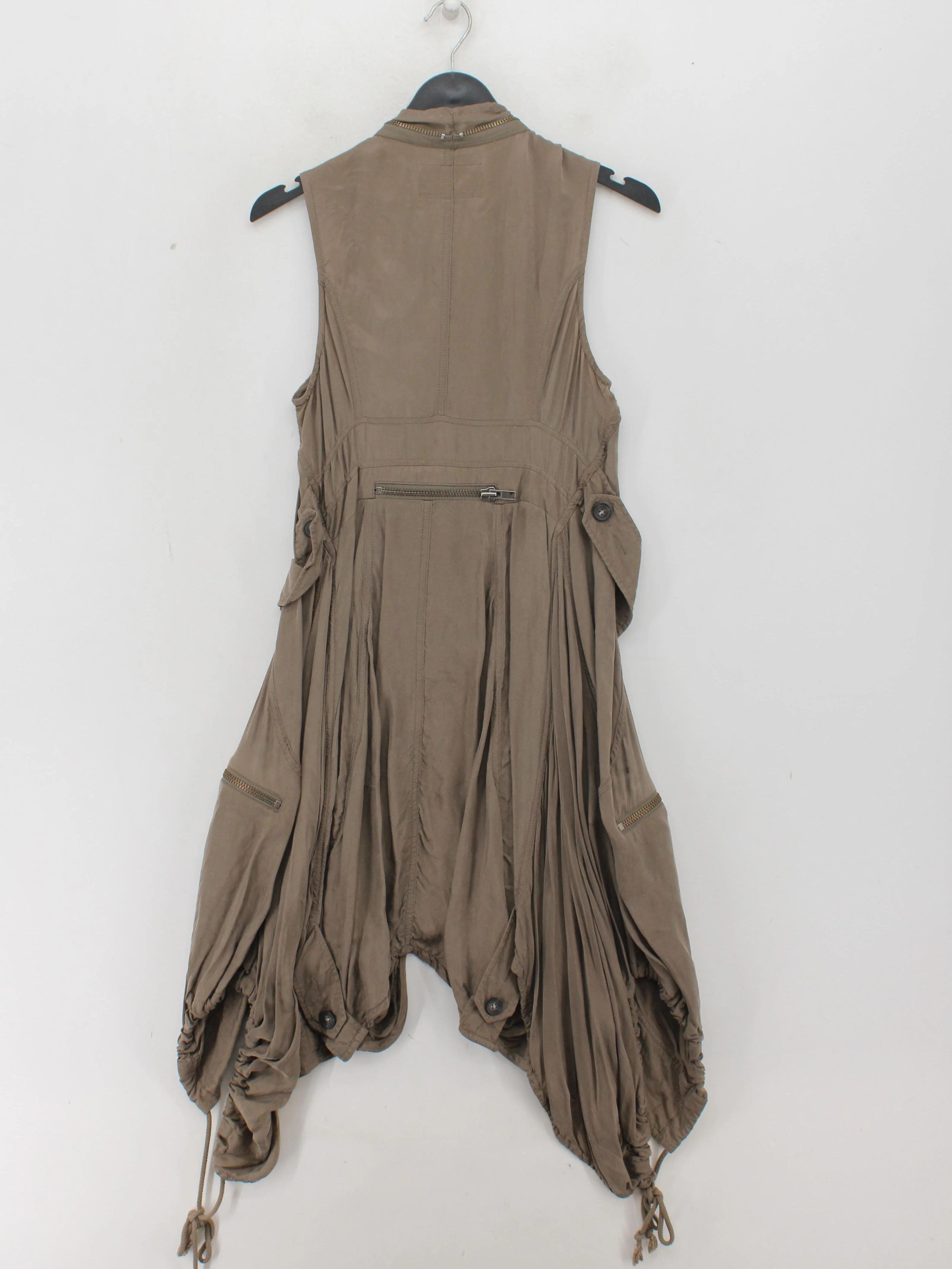 AllSaints Women's Jumpsuit UK 14 Brown 100% Lyocell Modal Wide-Leg Jumpsuit - Image 2