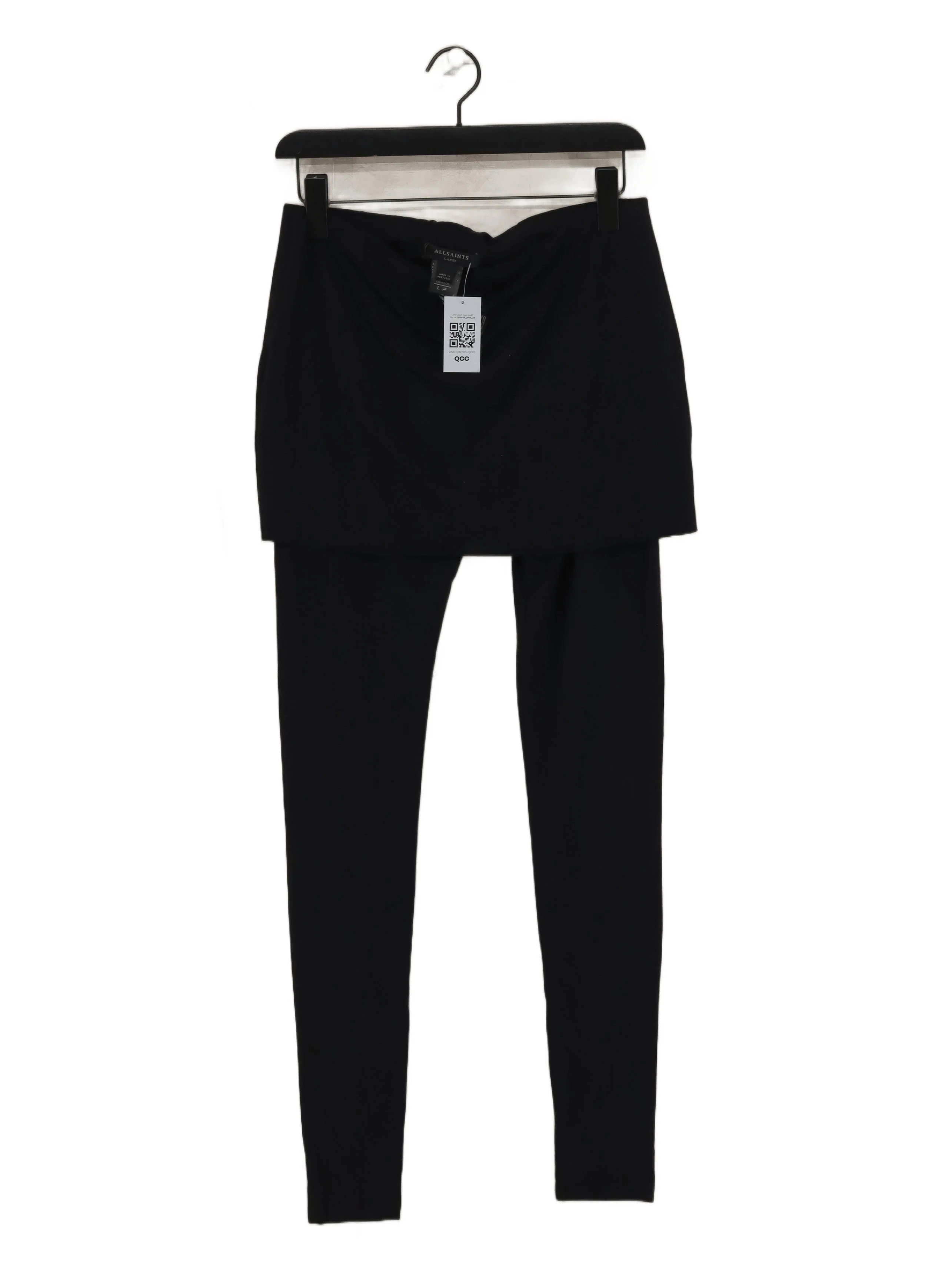 AllSaints Women's Leggings L Black Cotton New with tags