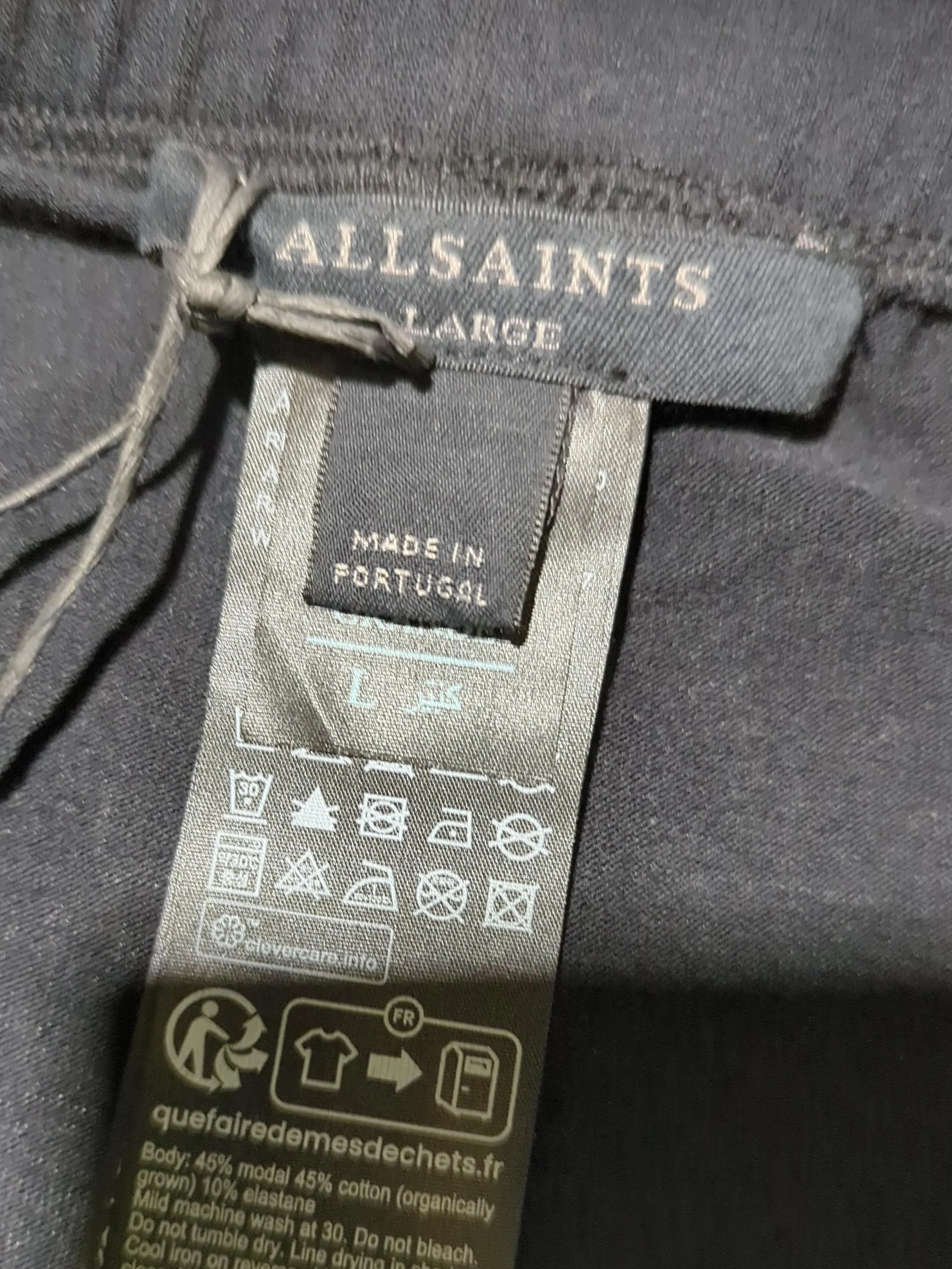 AllSaints Women's Leggings L Black Cotton New with tags - Image 5