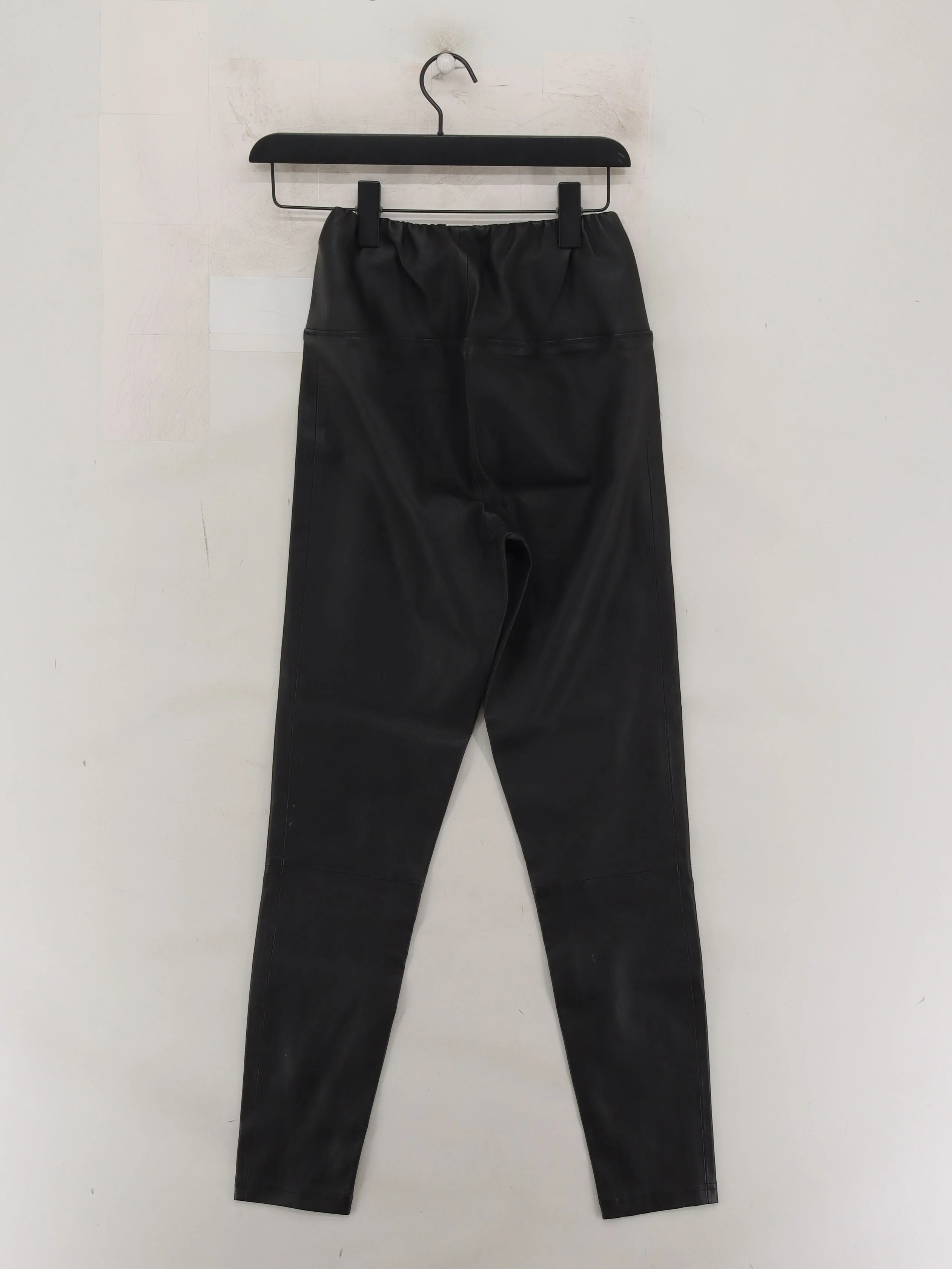 AllSaints Women's Leggings UK 10 Black Leather - Image 2