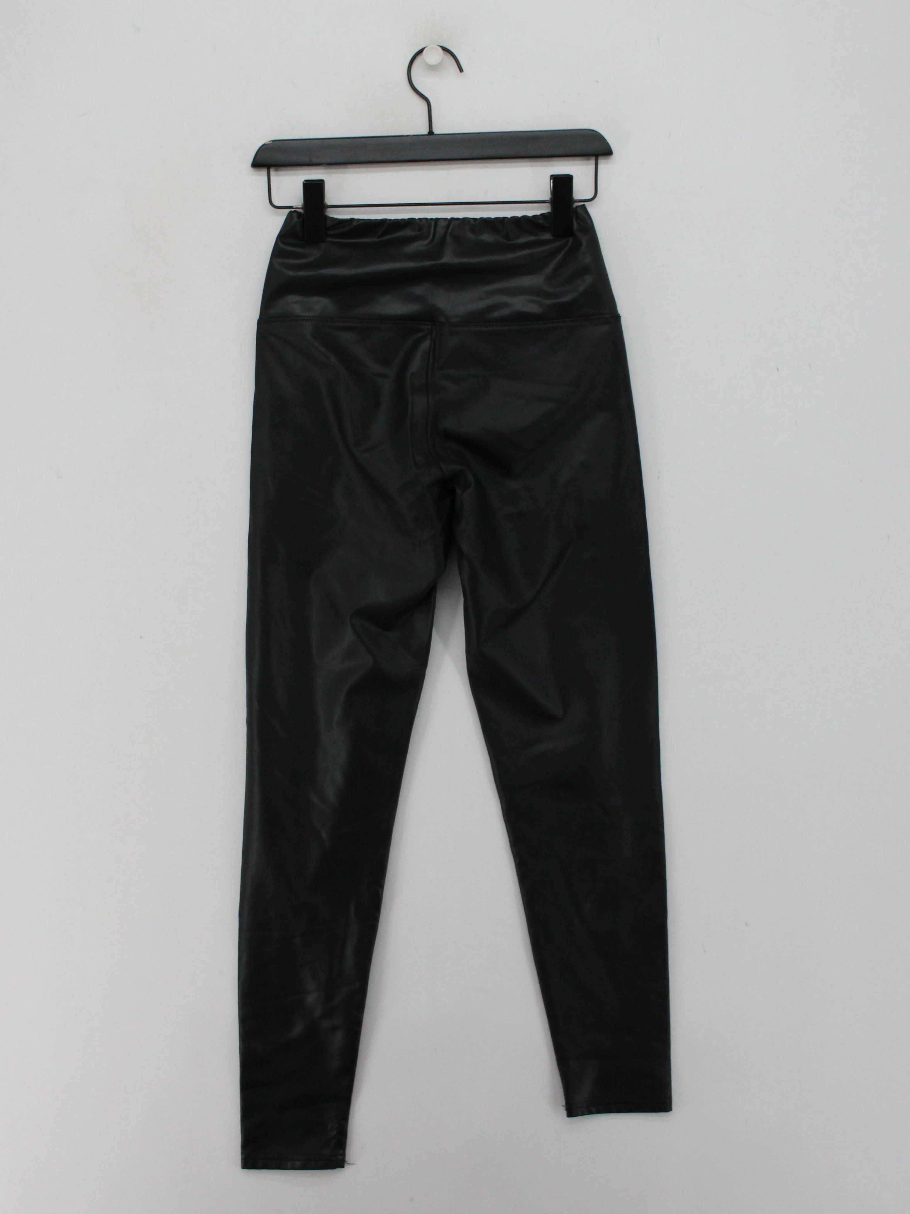 AllSaints Women's Leggings UK 12 Black Polyester with Polyamide Full length - Image 2