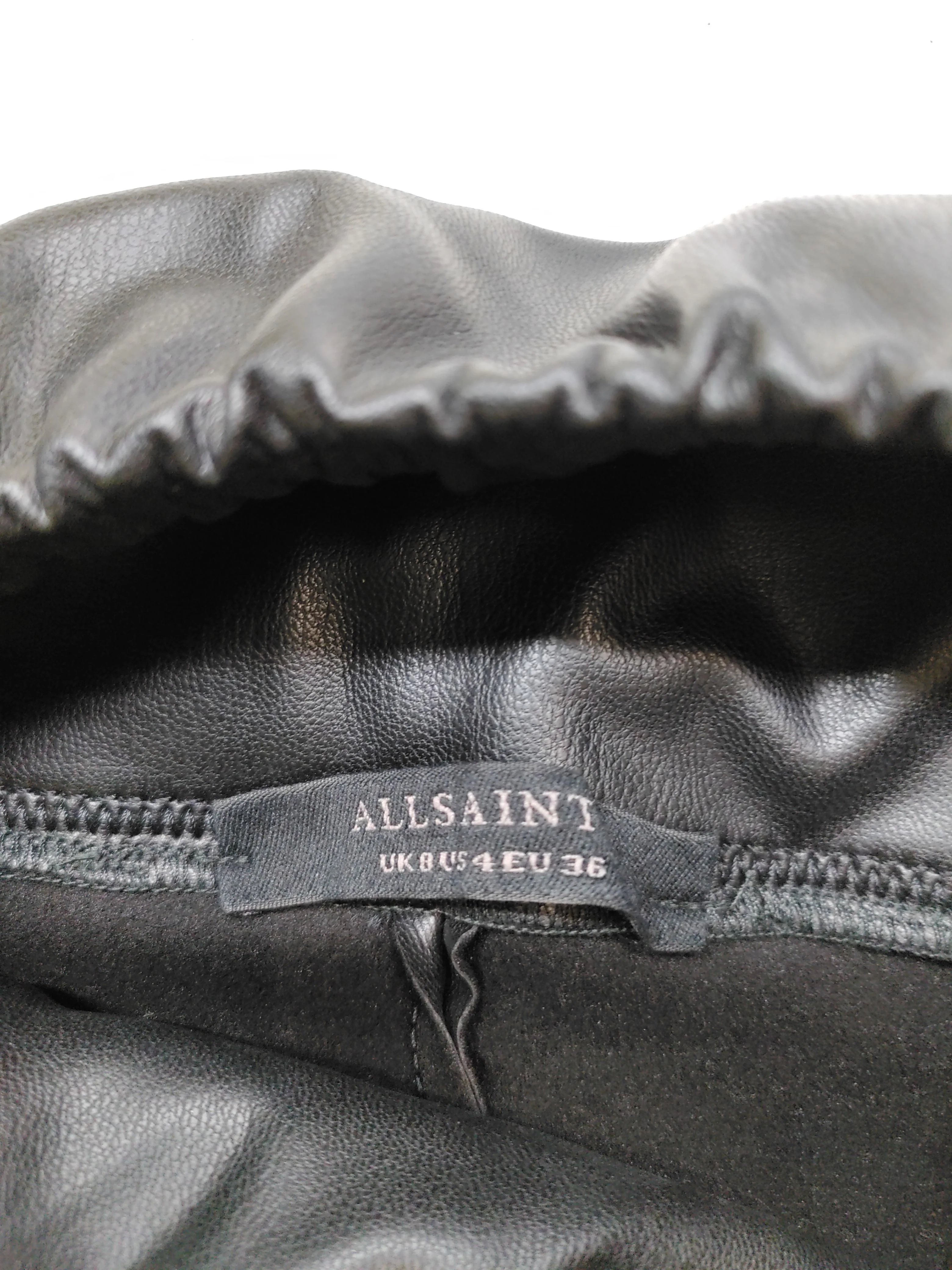 AllSaints Women's Leggings UK 8 Black Polyester with Polyester Full length - Image 5