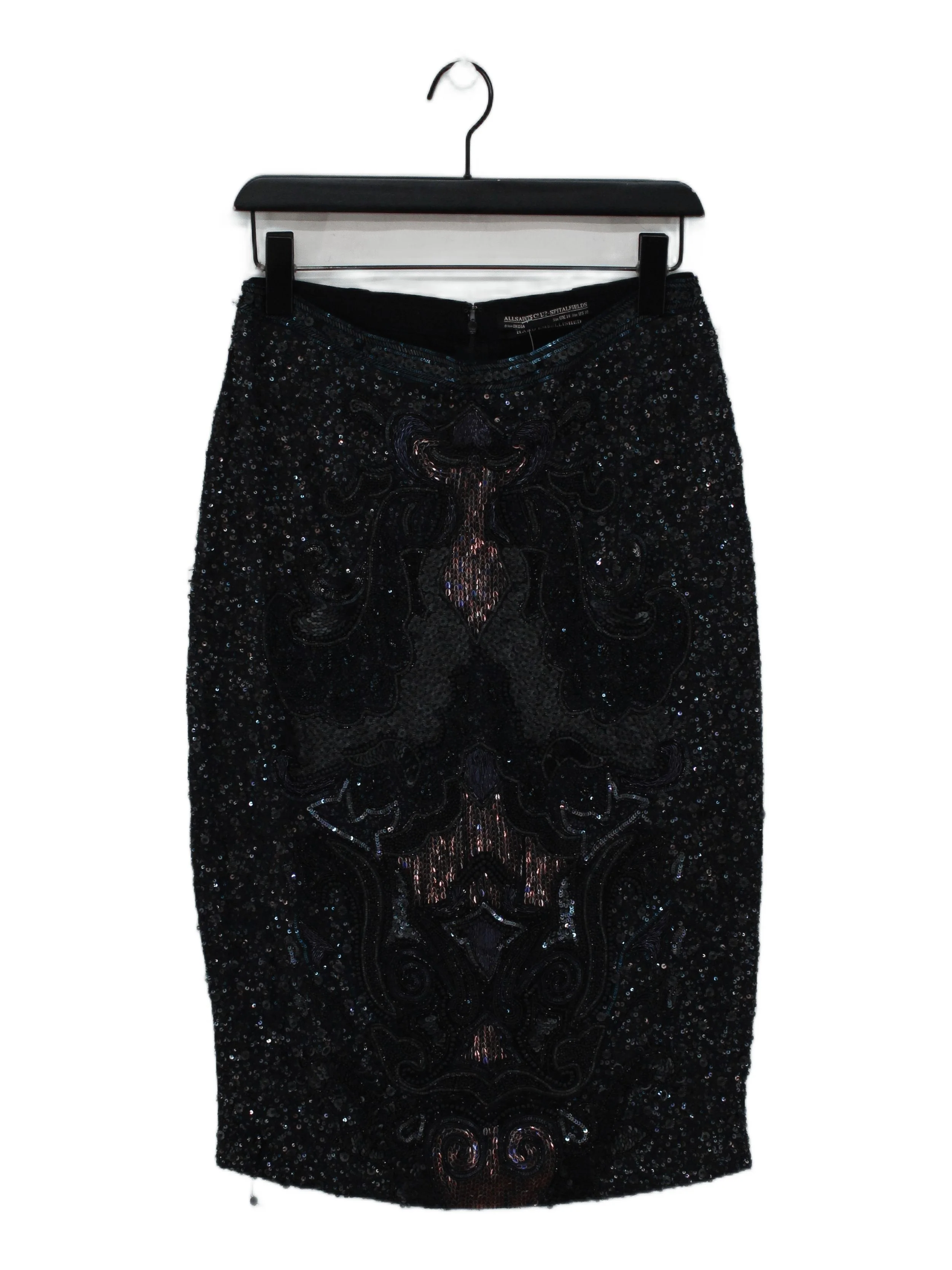 AllSaints Women's Mini Skirt UK 14 Black Viscose