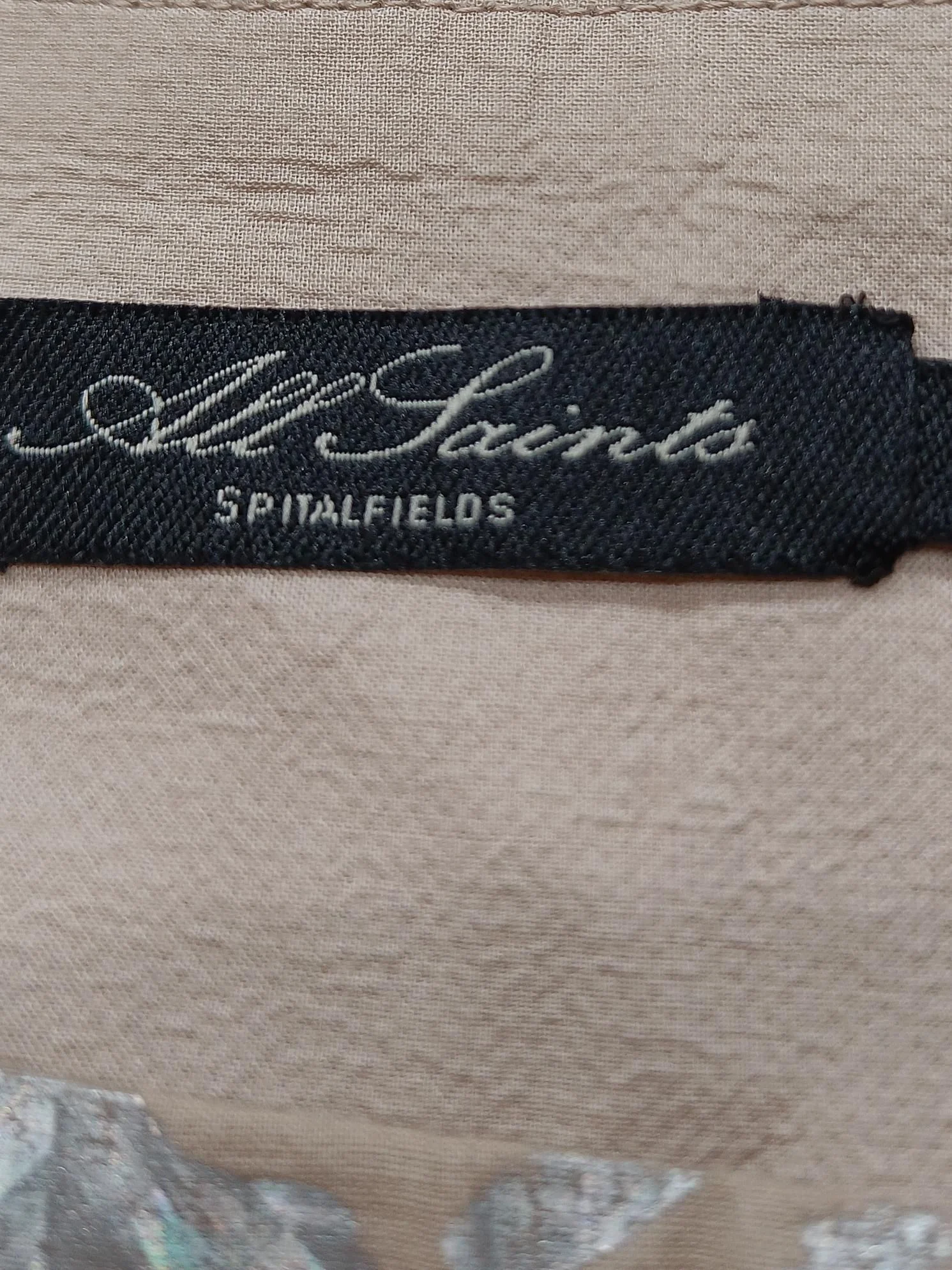 AllSaints Women's Mini Skirt UK 14 Tan Floral 100% Cotton Short Mini - Image 5