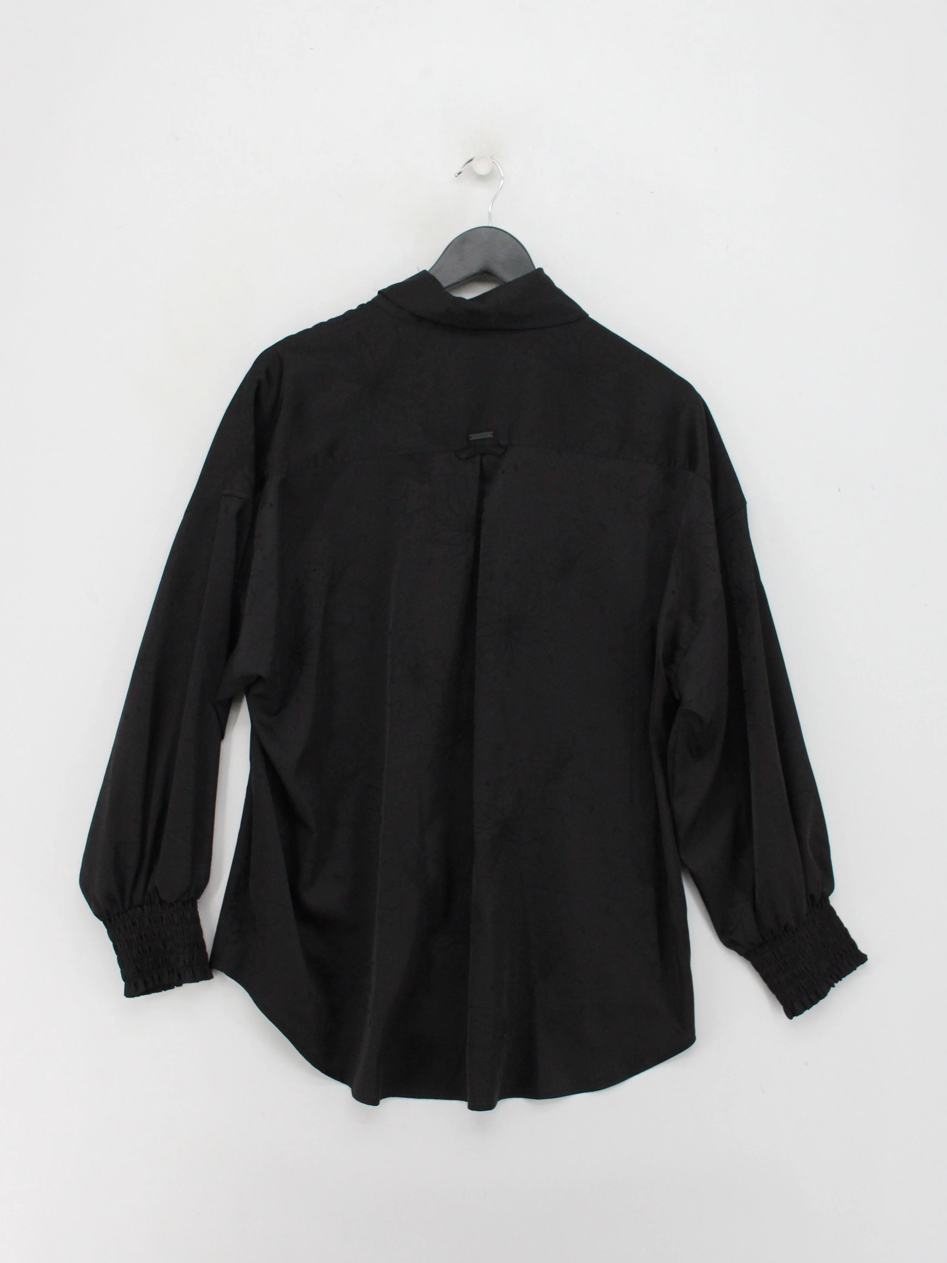 AllSaints Women's Shirt UK 10 Black Polyester with Elastane Basic - Image 2