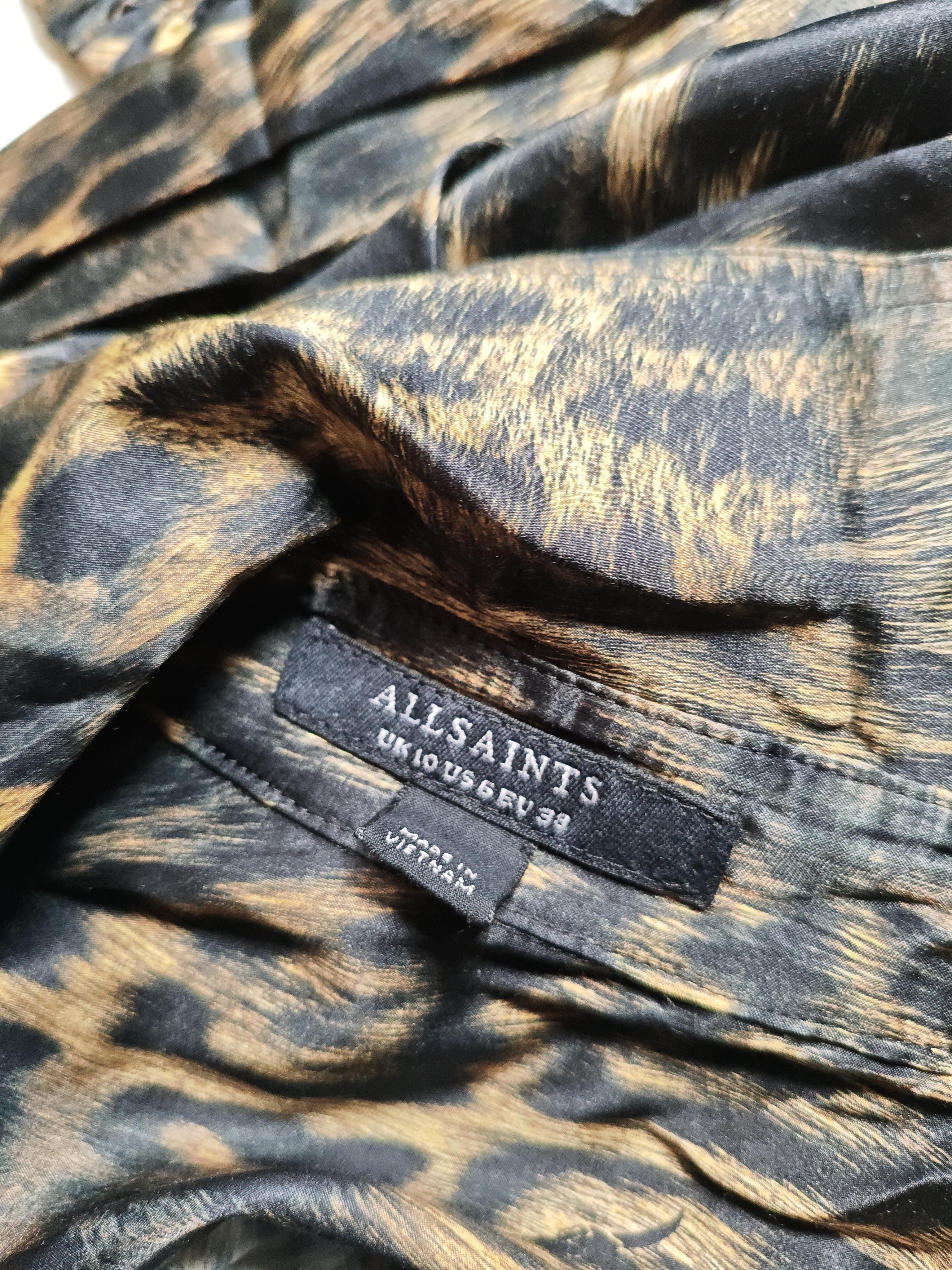 AllSaints Women's Shirt UK 10 Multi Viscose with Silk Basic - Image 5