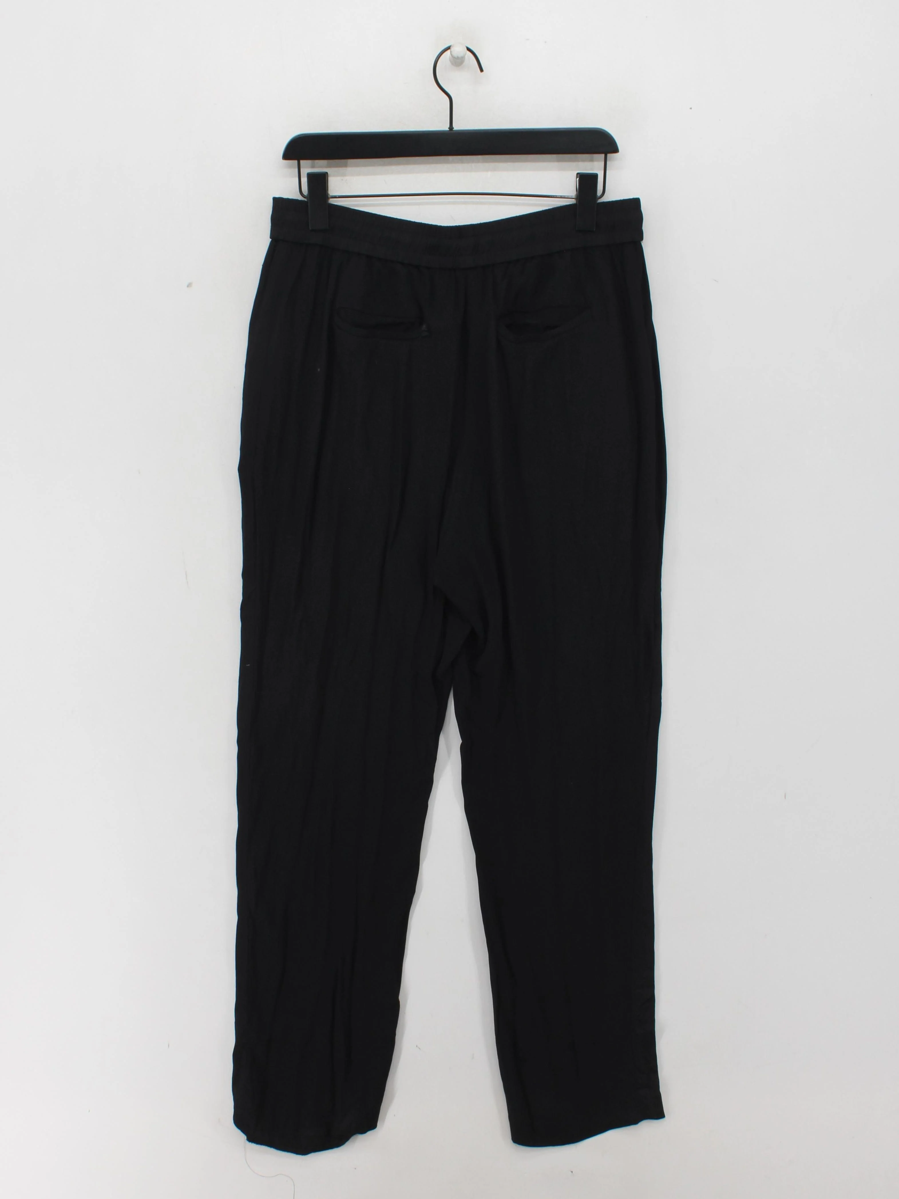 AllSaints Women's Sports Bottoms UK 14 Black 100% Viscose Tapered Sweatpants - Image 2
