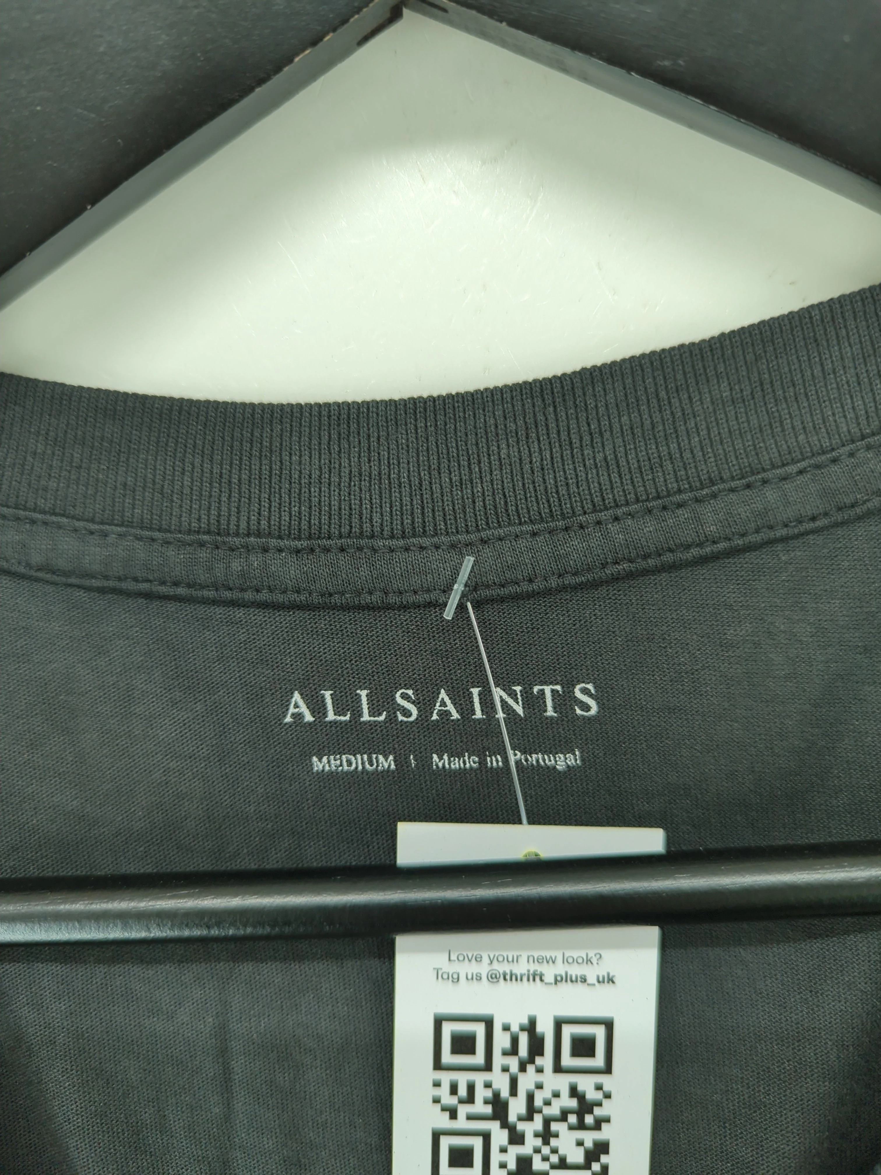 AllSaints Women's T-Shirt M Black 100% Cotton Basic New with tags - Image 5
