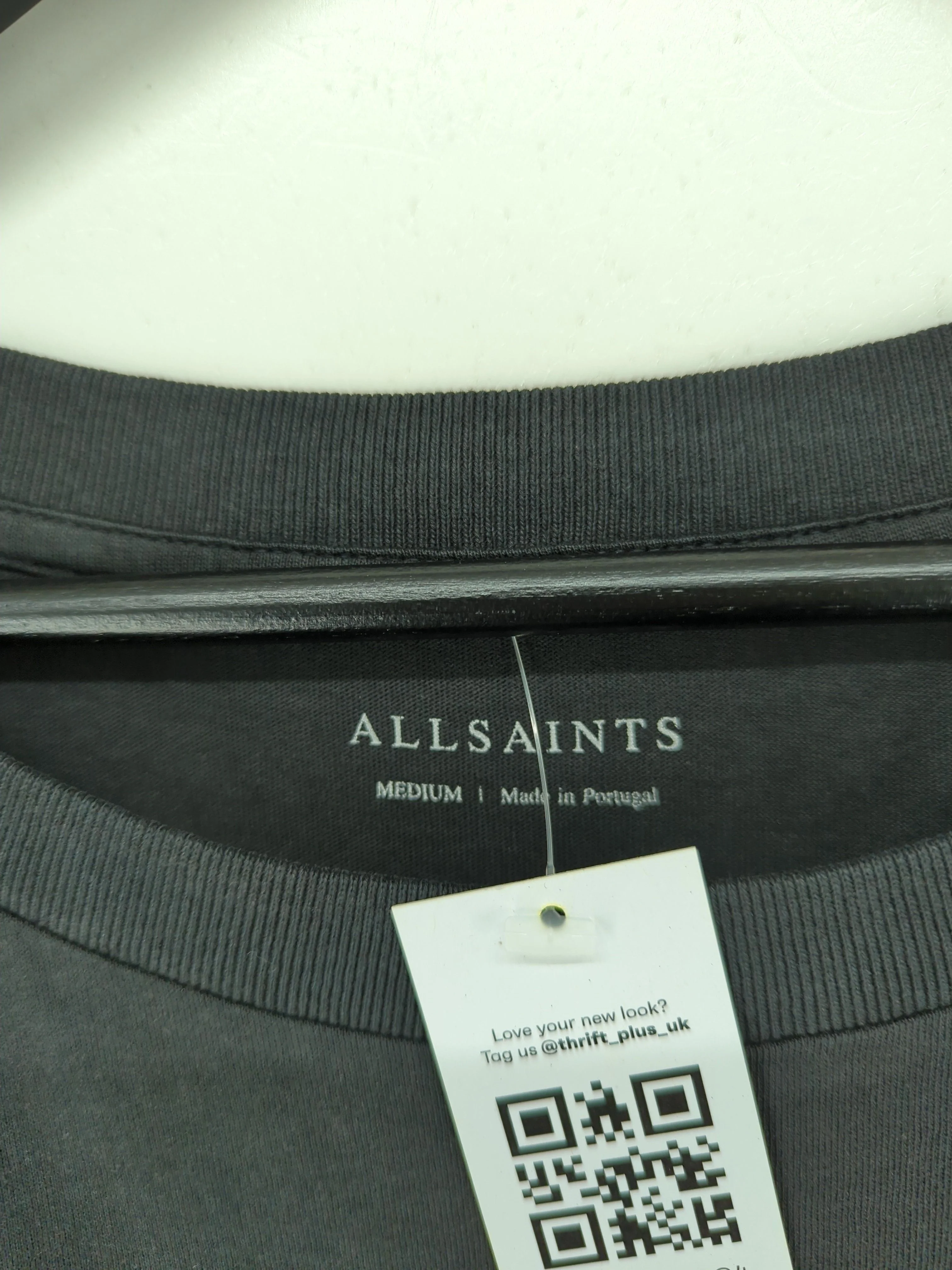 AllSaints Women's T-Shirt M Black 100% Cotton Basic New with tags - Image 5