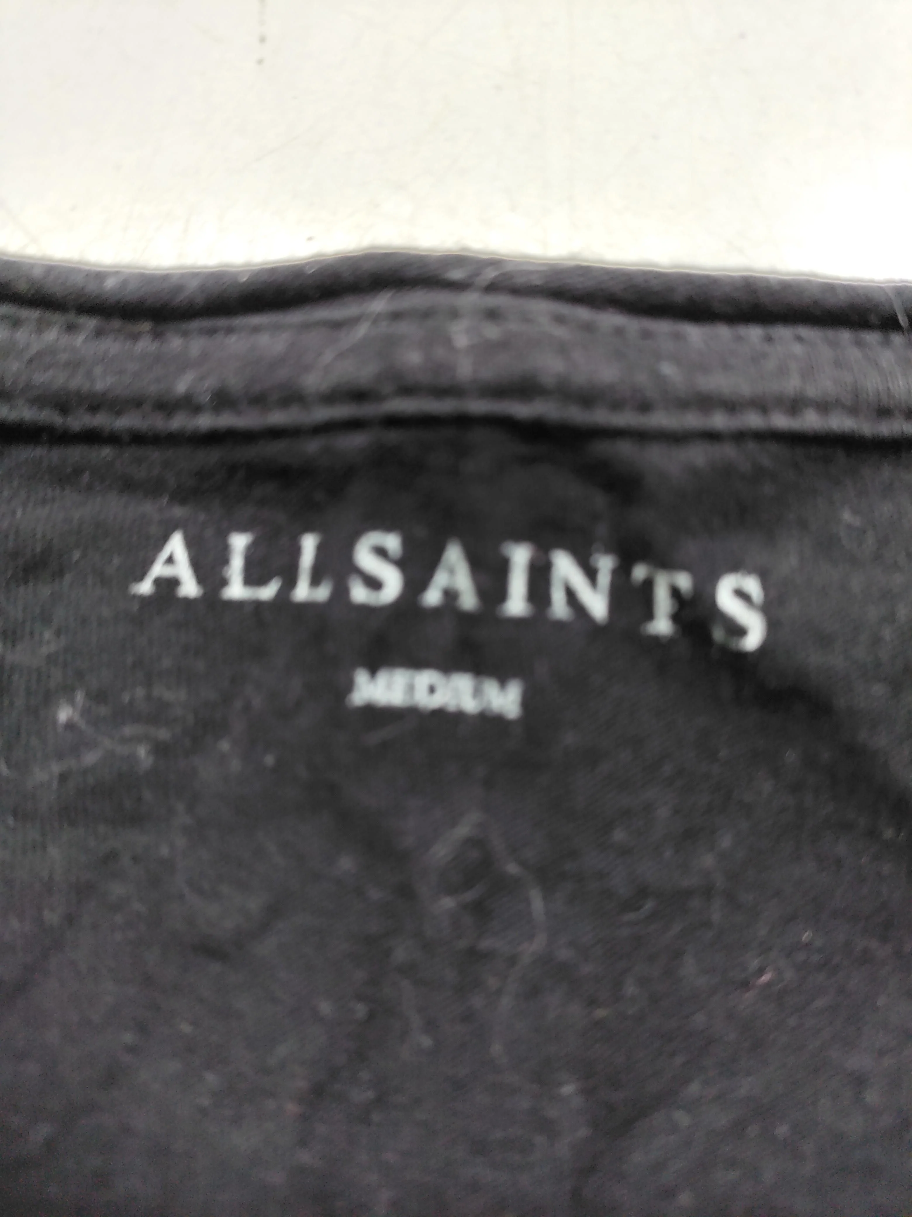 AllSaints Women's T-Shirt M Black 100% Cotton Short Sleeve Round Neck Basic - Image 6