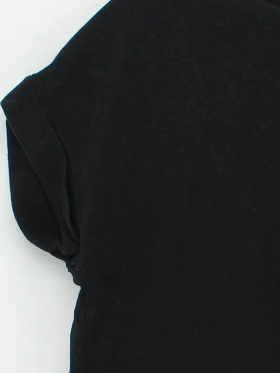 AllSaints Women's T-Shirt M Black 100% Cotton Short Sleeve Round Neck Basic - Image 4