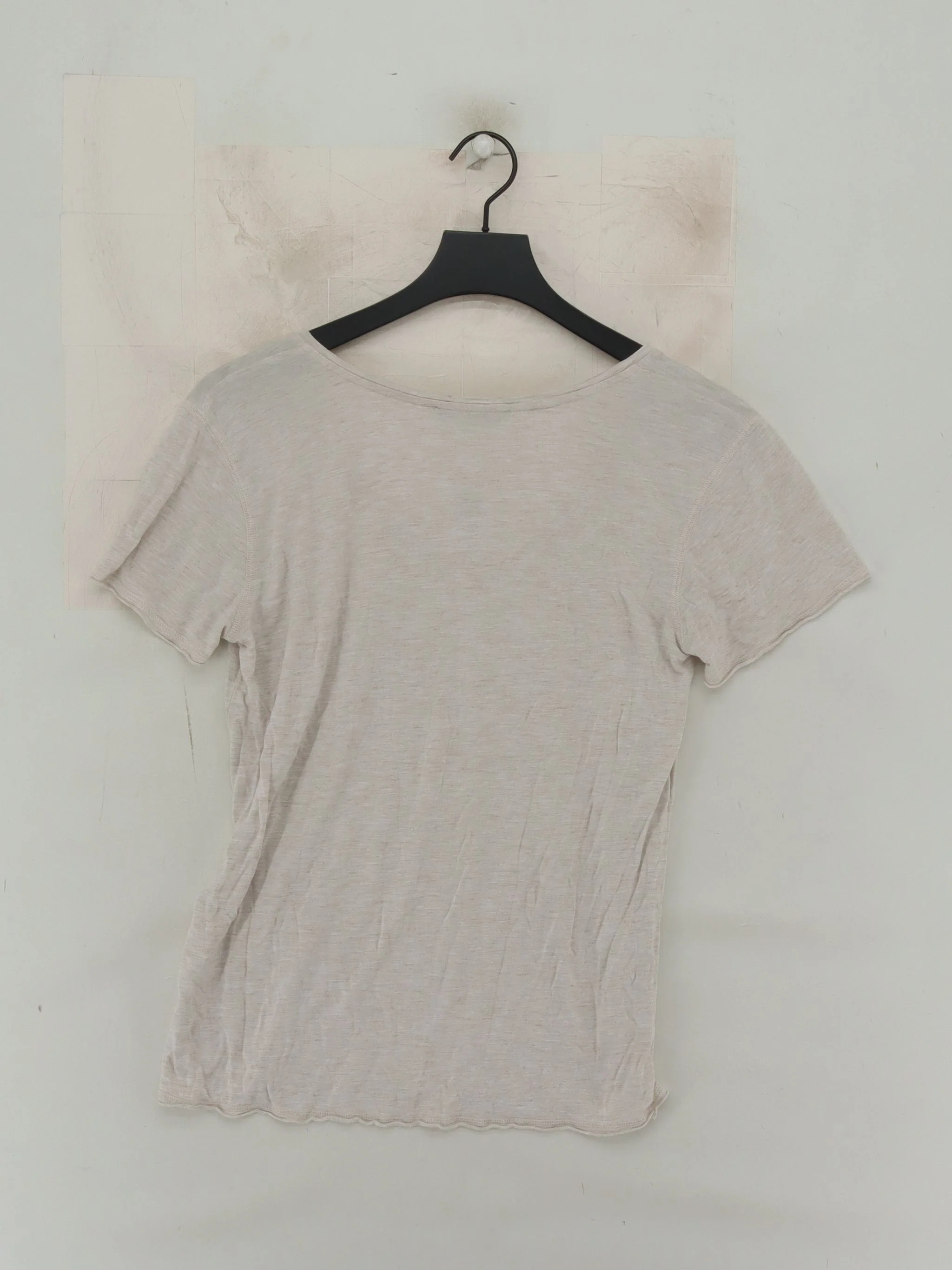 AllSaints Women's T-Shirt M Cream Viscose with Acrylic, Other Basic - Image 2