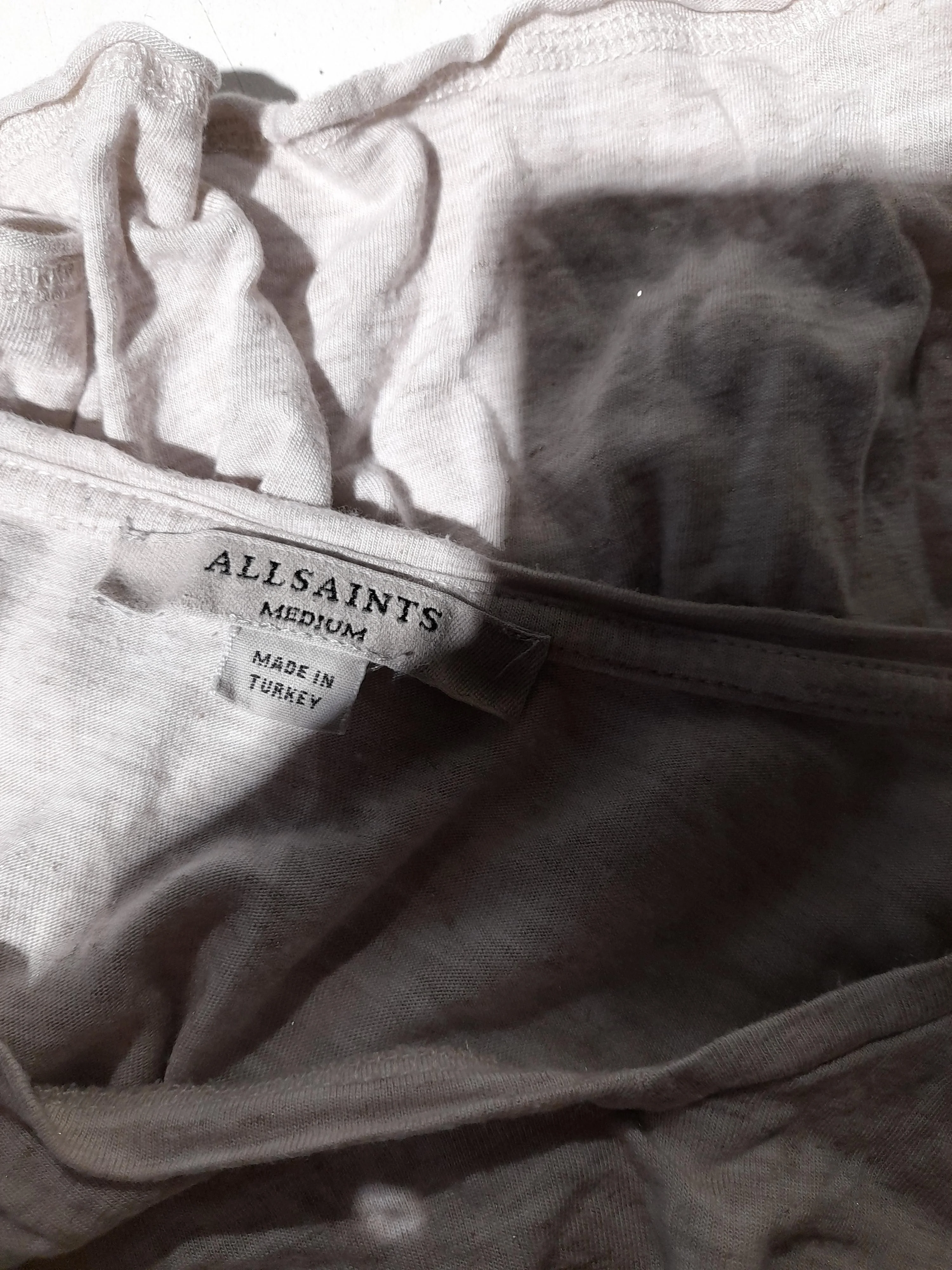 AllSaints Women's T-Shirt M Cream Viscose with Acrylic, Other Basic - Image 5