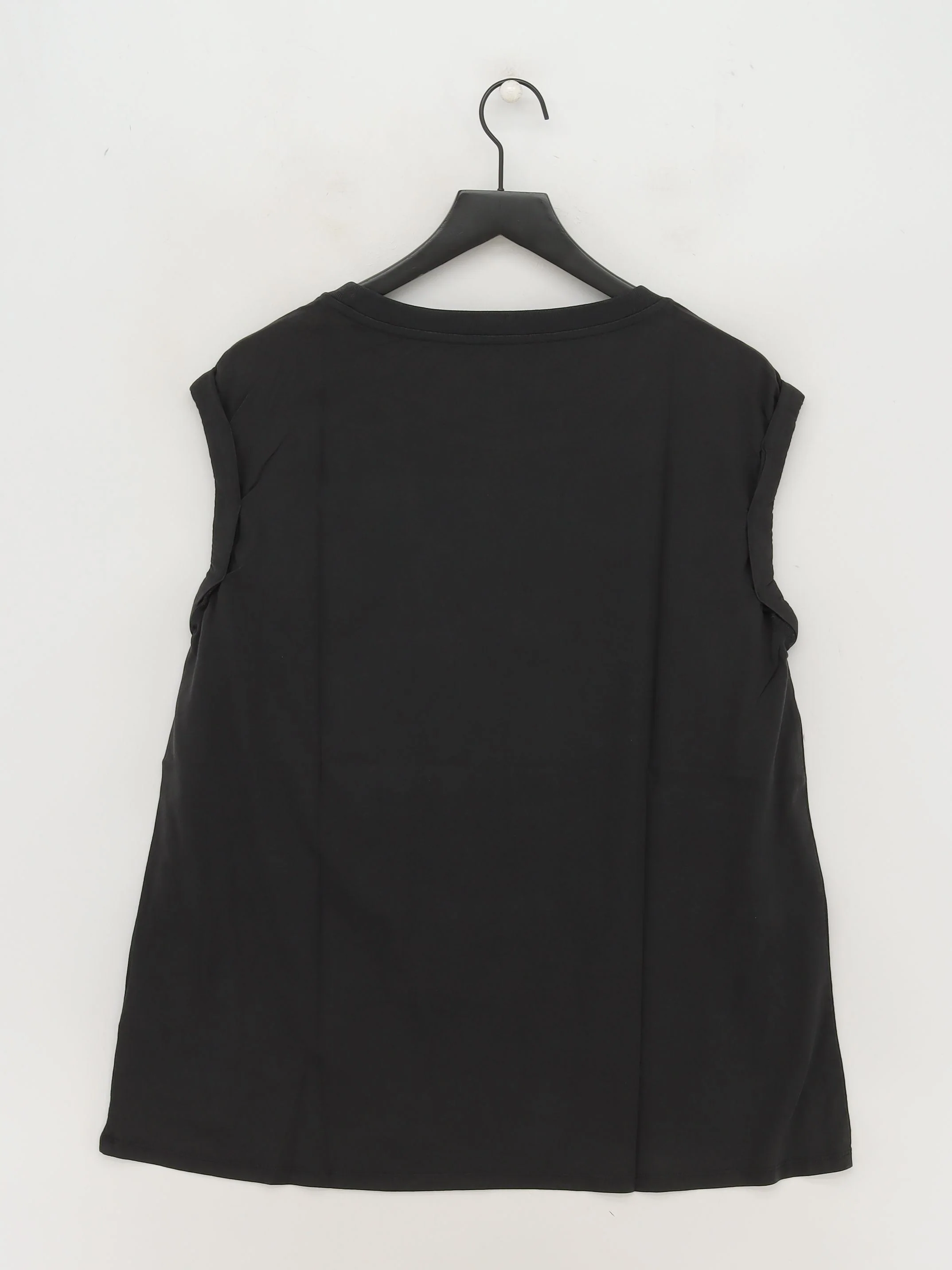 AllSaints Women's T-Shirt S Black 100% Cotton Basic New with tags - Image 2