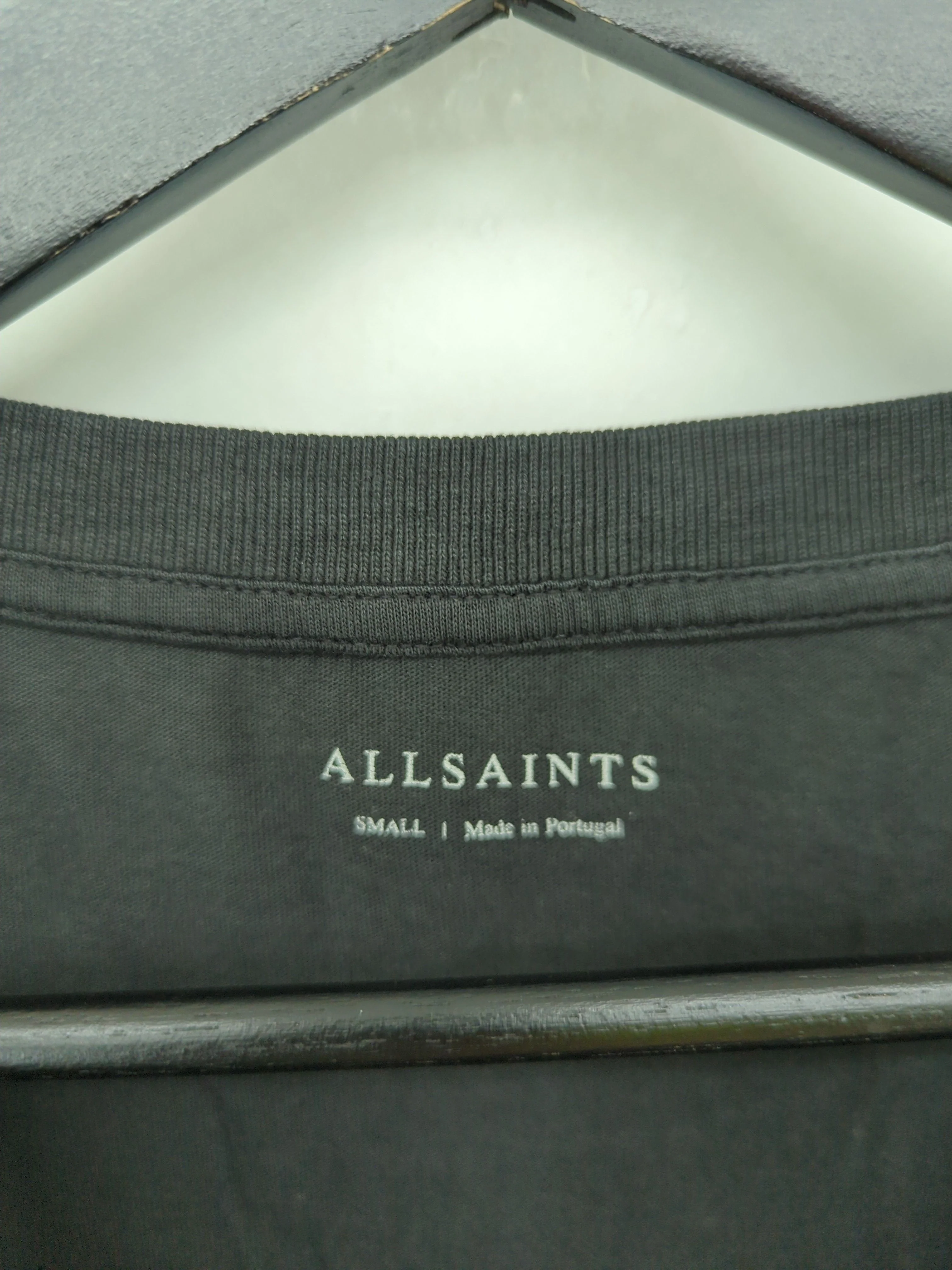 AllSaints Women's T-Shirt S Black 100% Cotton Basic New with tags - Image 5