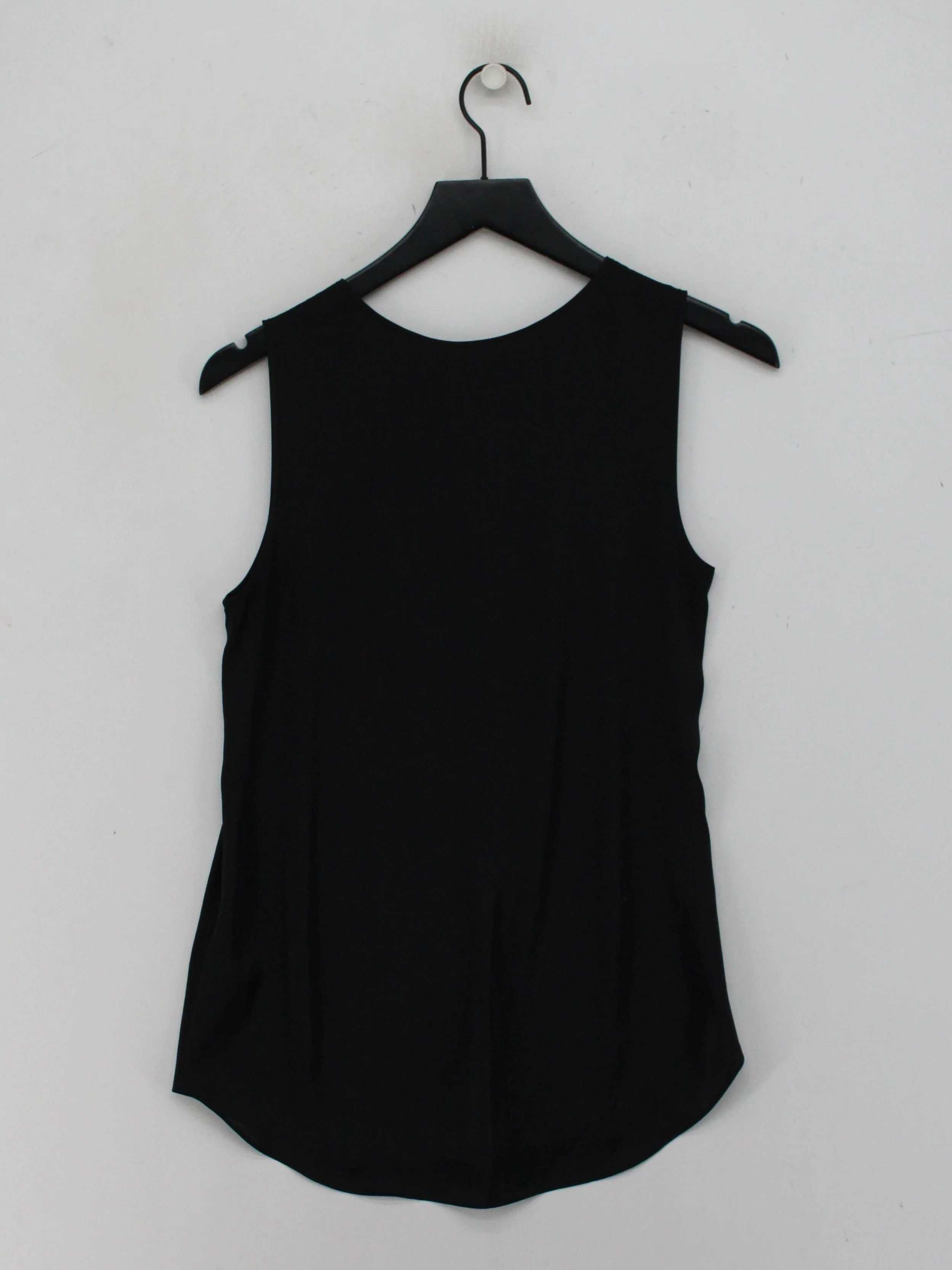 AllSaints Women's T-Shirt S Black 100% Polyester Sleeveless Round Neck Basic - Image 2