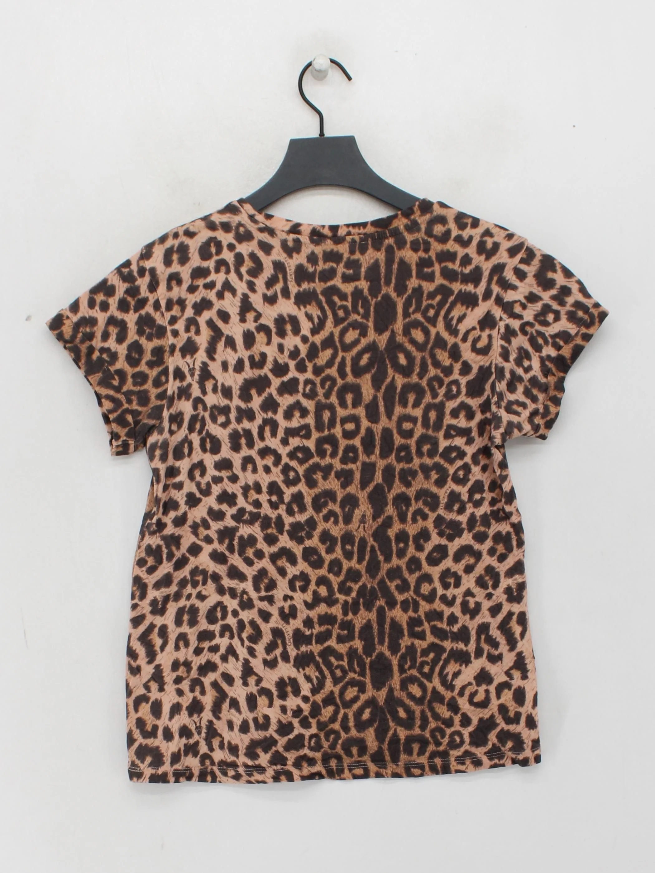 AllSaints Women's T-Shirt S Brown 100% Cotton Basic - Image 2