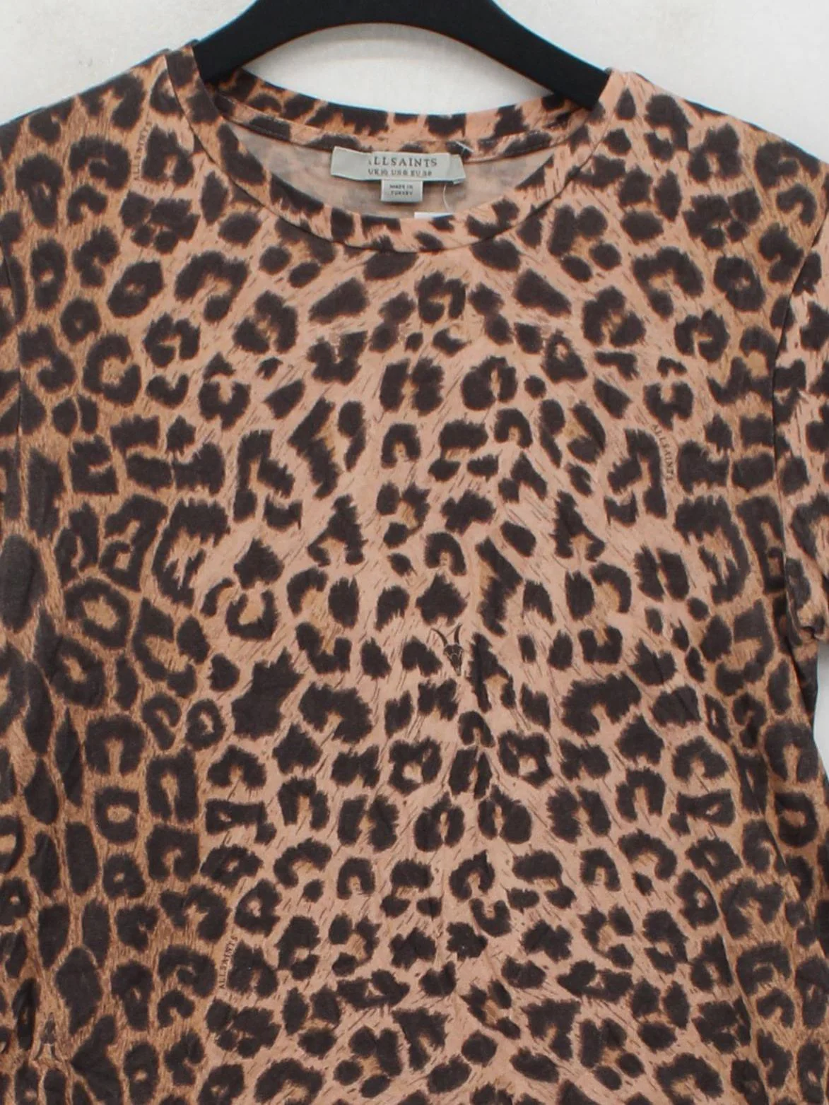 AllSaints Women's T-Shirt S Brown 100% Cotton Basic - Image 3