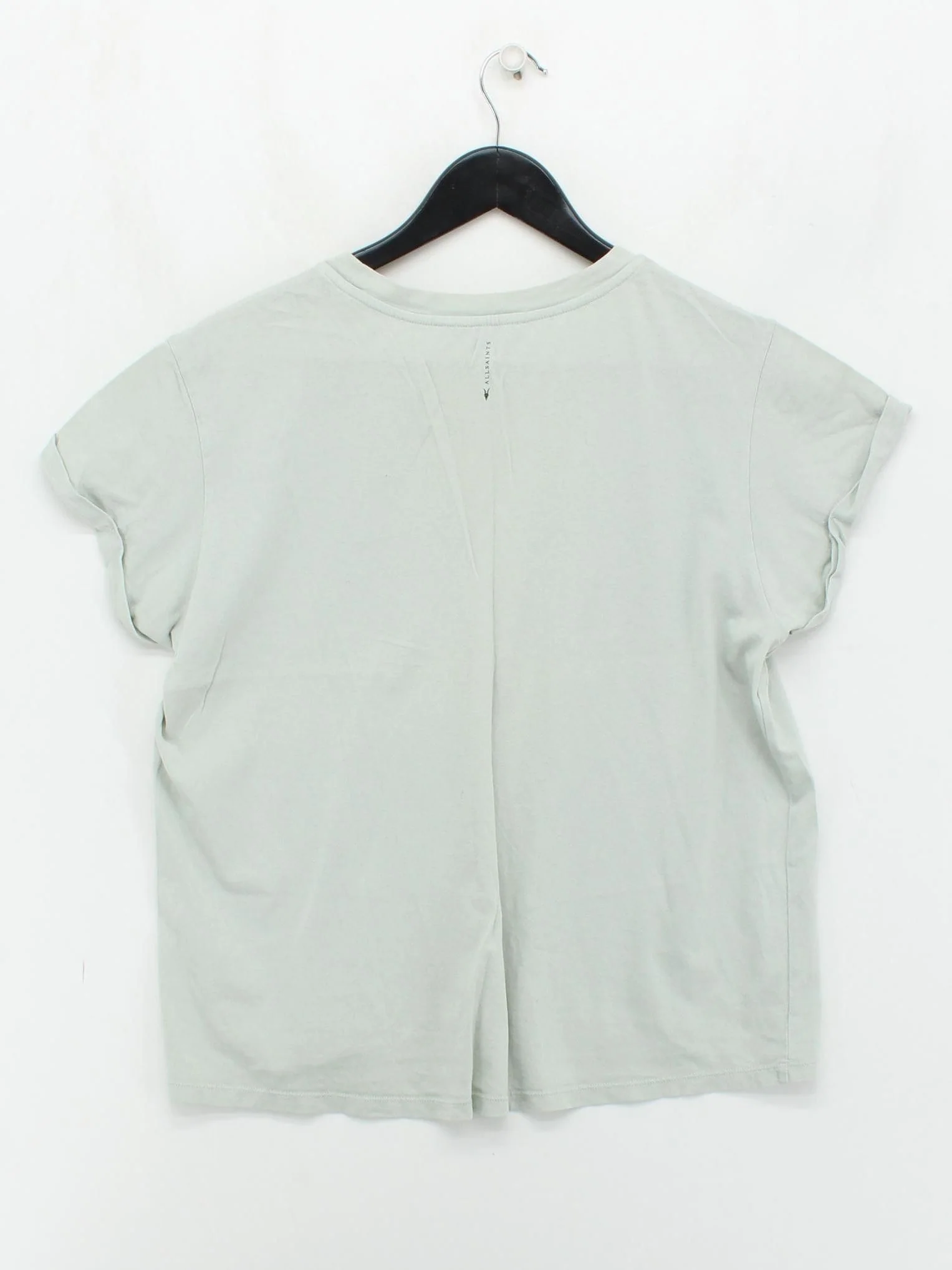 AllSaints Women's T-Shirt UK 14 Green 100% Cotton Short Sleeve Round Neck Basic - Image 2