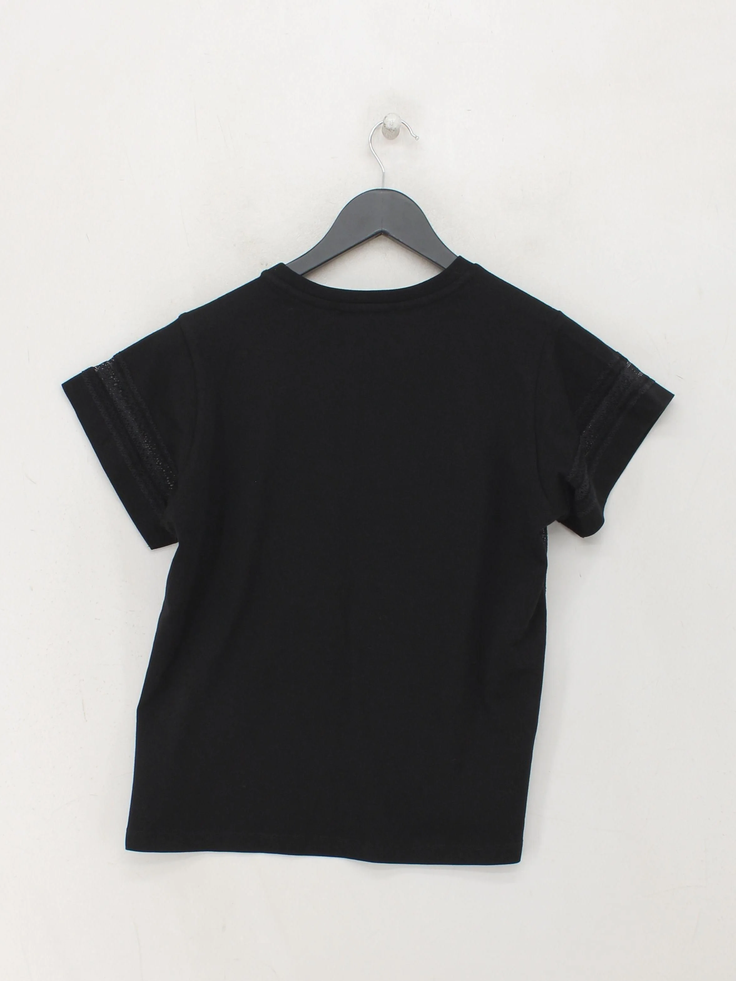 AllSaints Women's T-Shirt UK 6 Black Cotton with Polyamide, Elastane Basic - Image 2