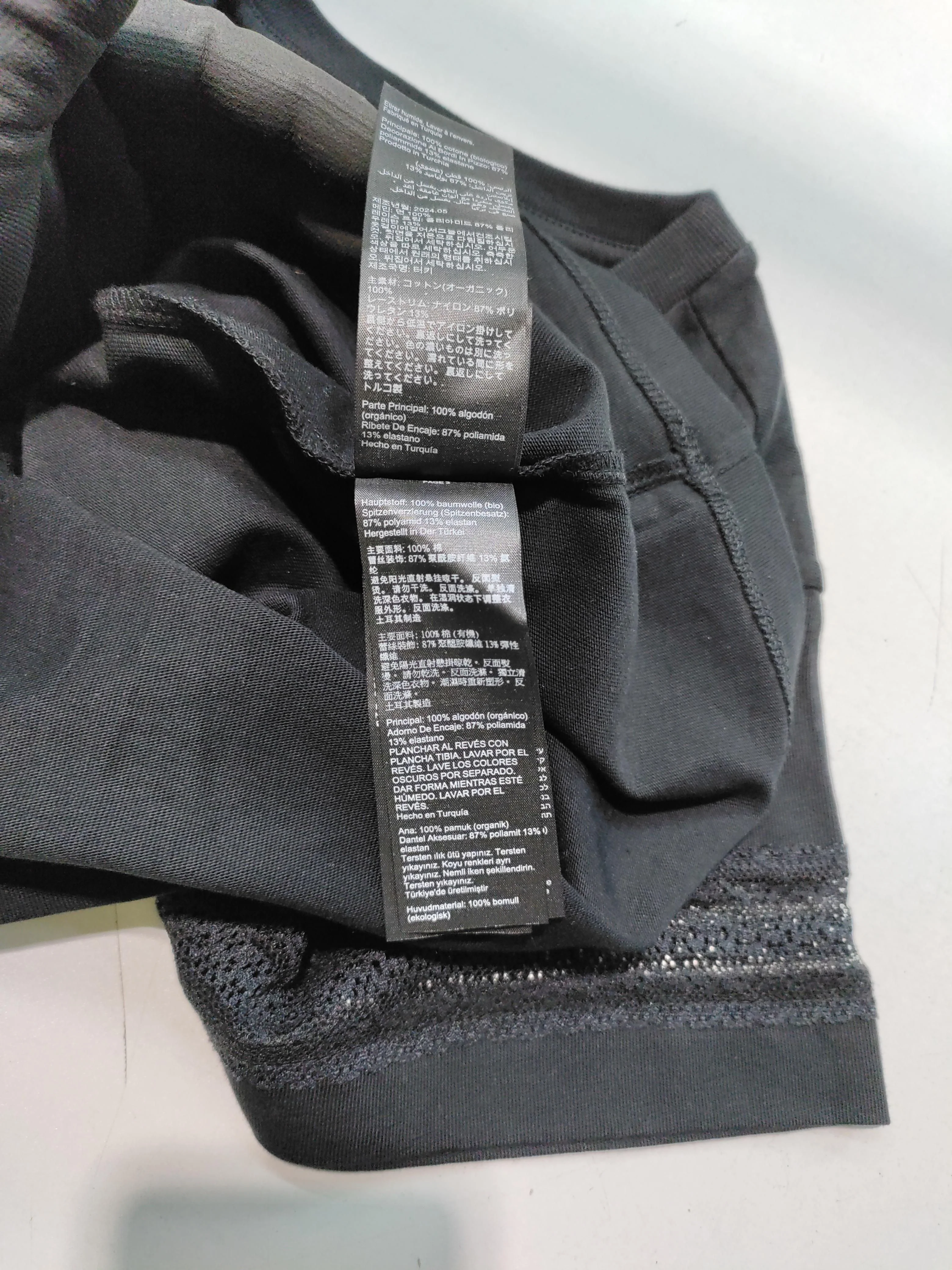 AllSaints Women's T-Shirt UK 6 Black Cotton with Polyamide, Elastane Basic - Image 6