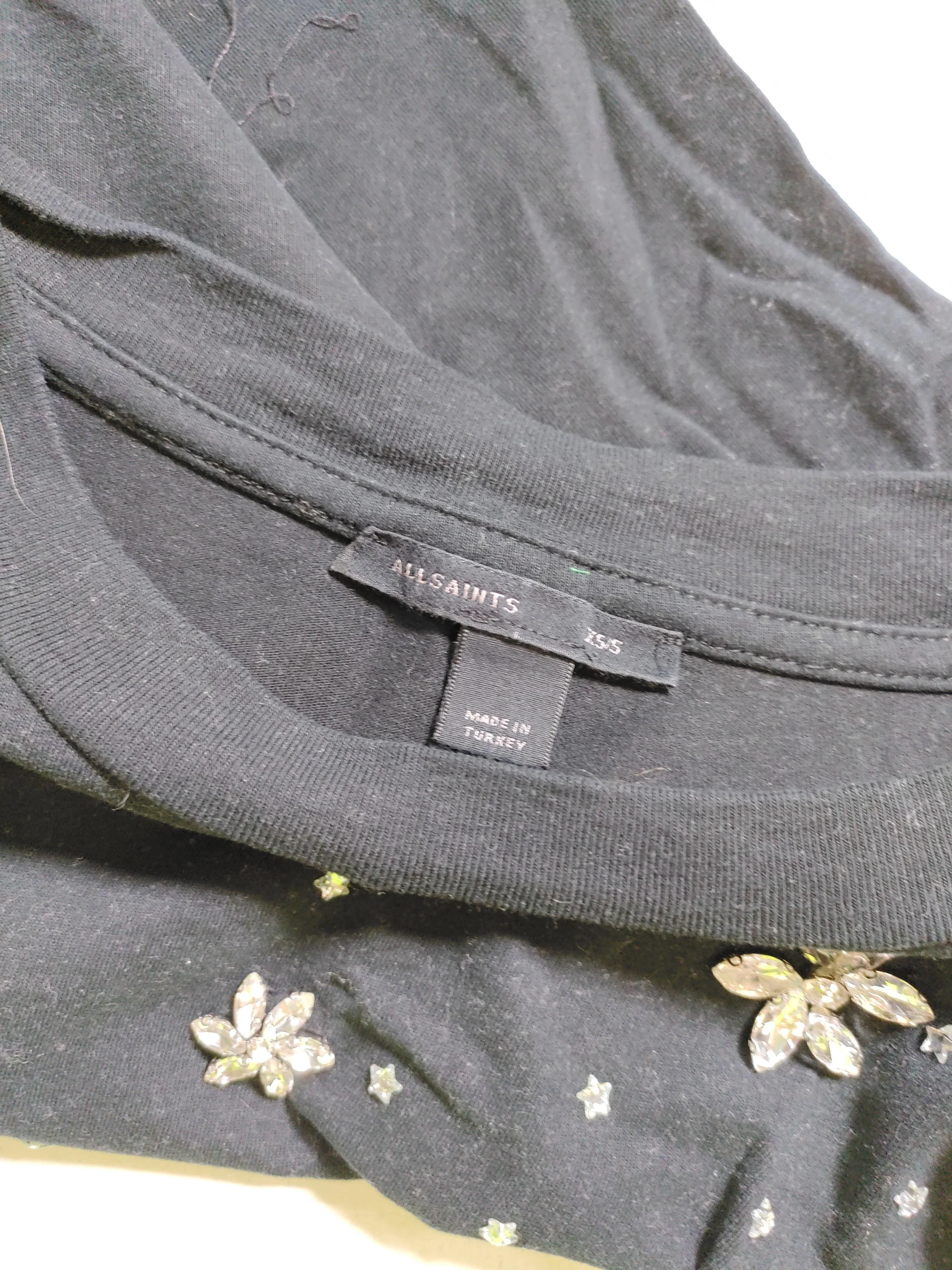 AllSaints Women's T-Shirt XS Black 100% Cotton Basic - Image 5