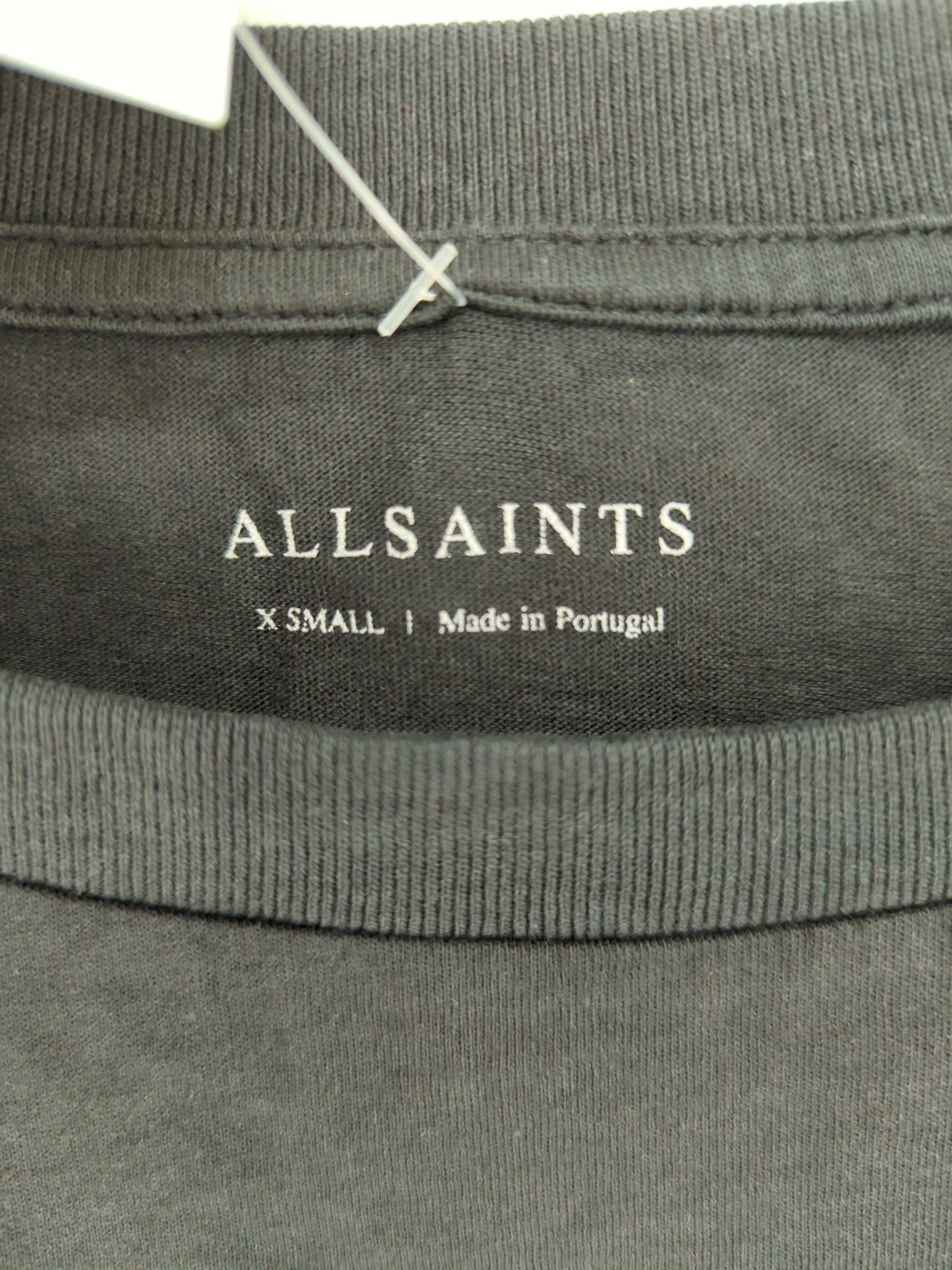 AllSaints Women's T-Shirt XS Black 100% Cotton Basic New with tags - Image 5