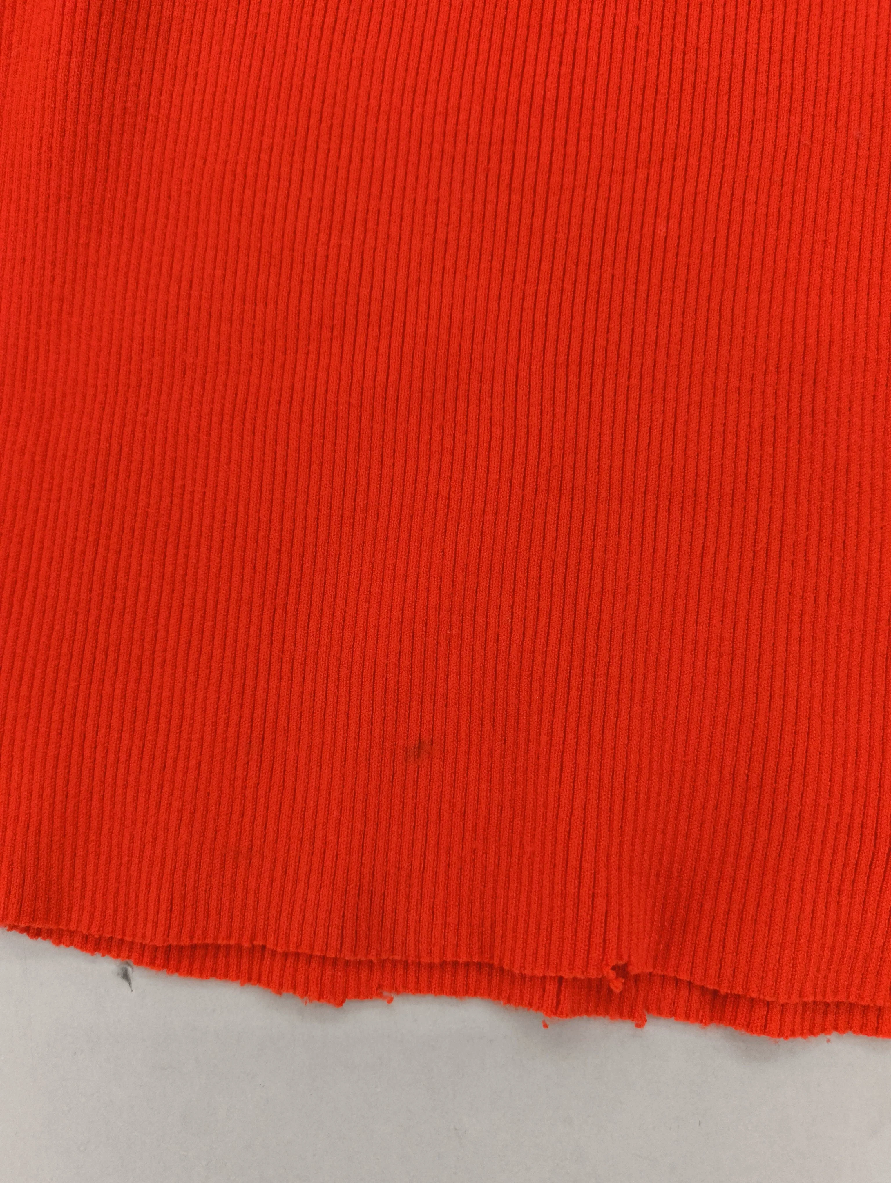 AllSaints Women's Top L Red 100% Other Long Sleeve Square Neck Jersey - Image 5