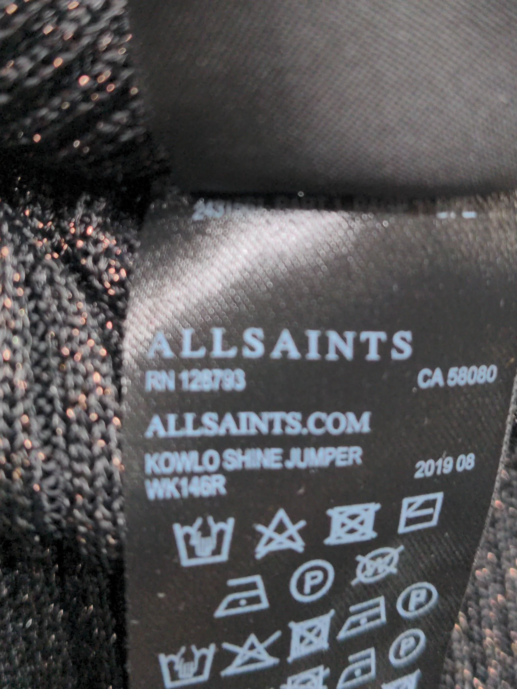 AllSaints Women's Top M Black Viscose with Polyester, Other Basic - Image 5