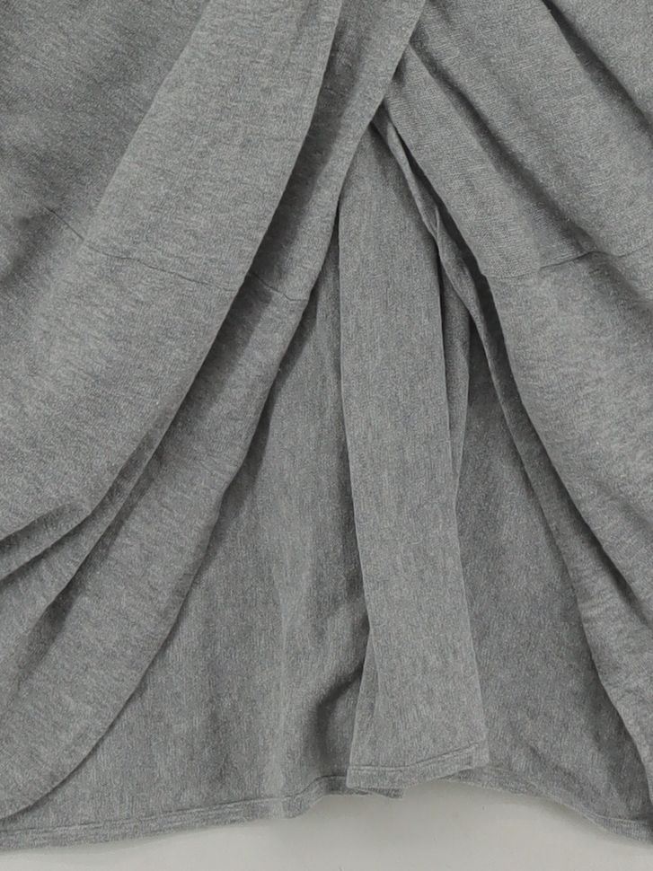 AllSaints Women's Top M Grey 100% Cotton Long Sleeve V-Neck Basic - Image 4
