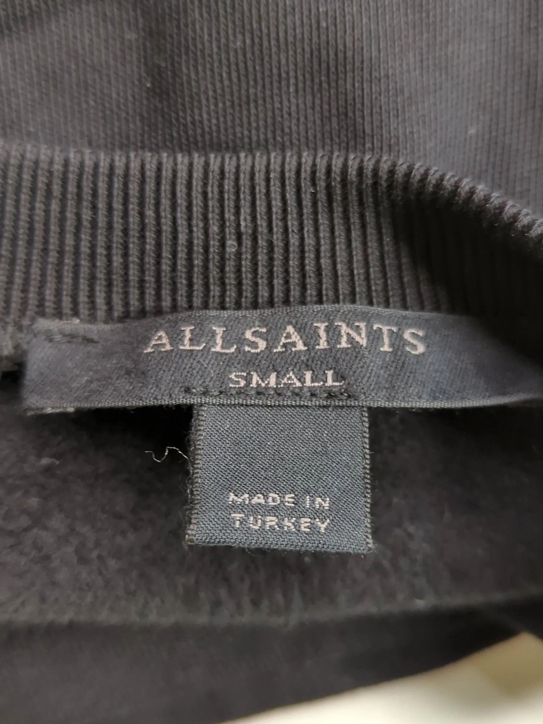 AllSaints Women's Top S Black 100% Cotton Sleeveless Crew Neck Cropped - Image 5