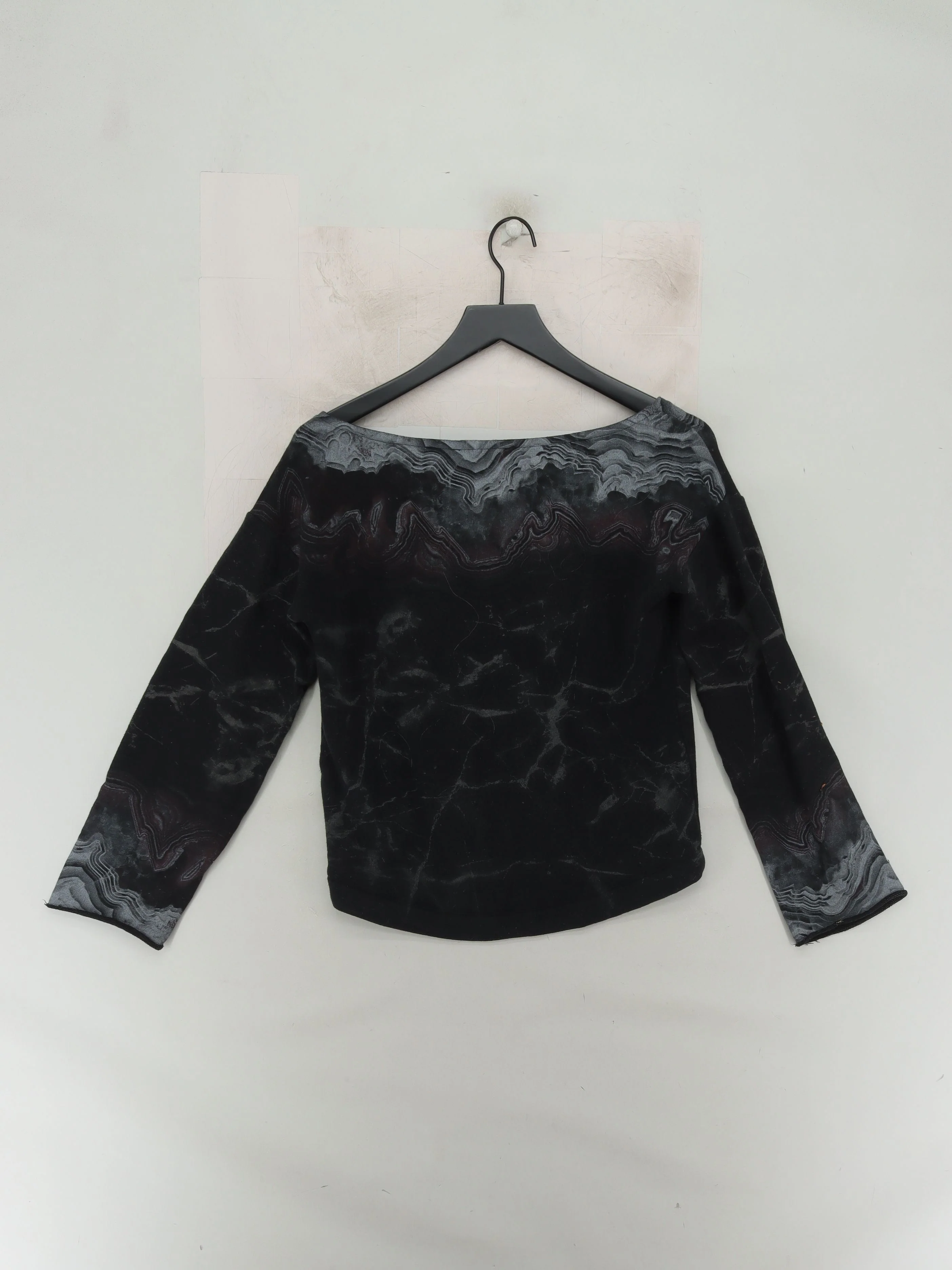 AllSaints Women's Top S Black 100% Other Long Sleeve Round Neck Basic - Image 2