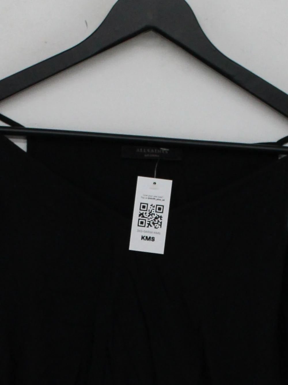 AllSaints Women's Top UK 10 Black 100% Viscose Sleeveless Round Neck Basic - Image 3