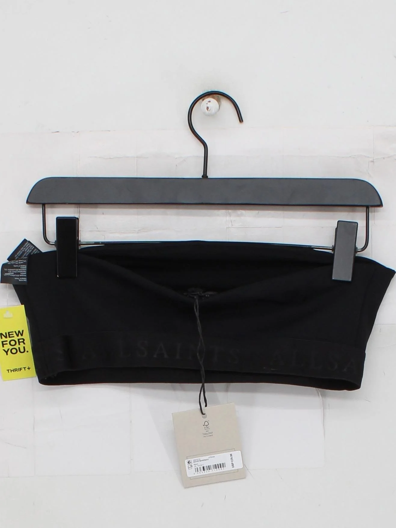 AllSaints Women's Top UK 10 Black Polyamide New with tags - Image 2