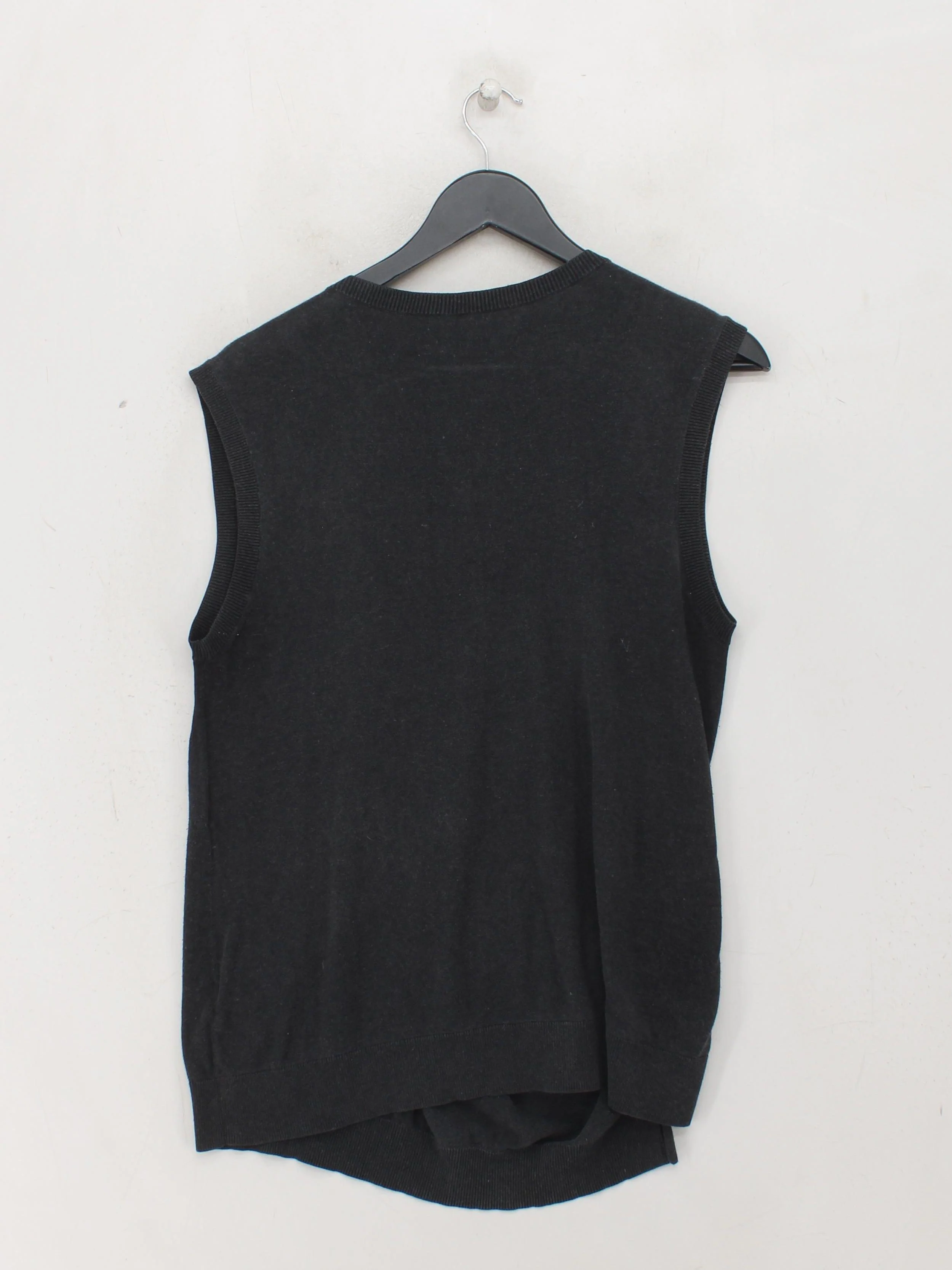 AllSaints Women's Top UK 14 Grey 100% Other Sleeveless Round Neck Basic - Image 2