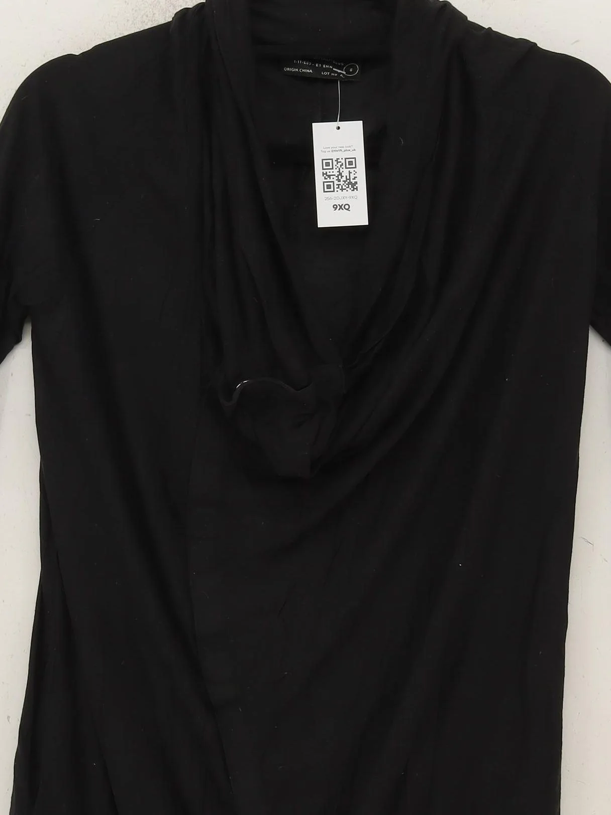 AllSaints Women's Top UK 6 Black 100% Lyocell Modal Long Sleeve V-Neck Tunic - Image 3