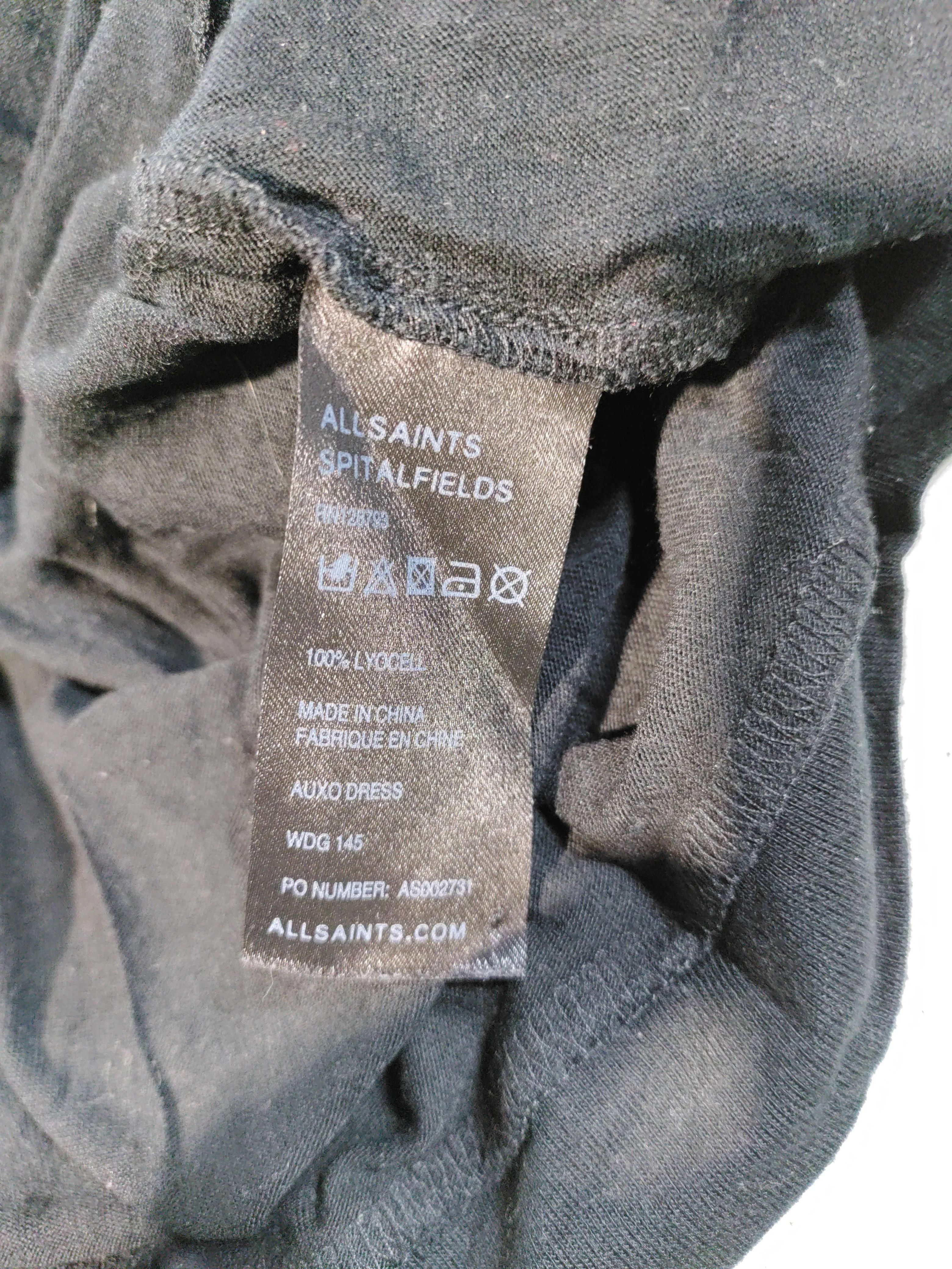 AllSaints Women's Top UK 6 Black 100% Lyocell Modal Long Sleeve V-Neck Tunic - Image 6