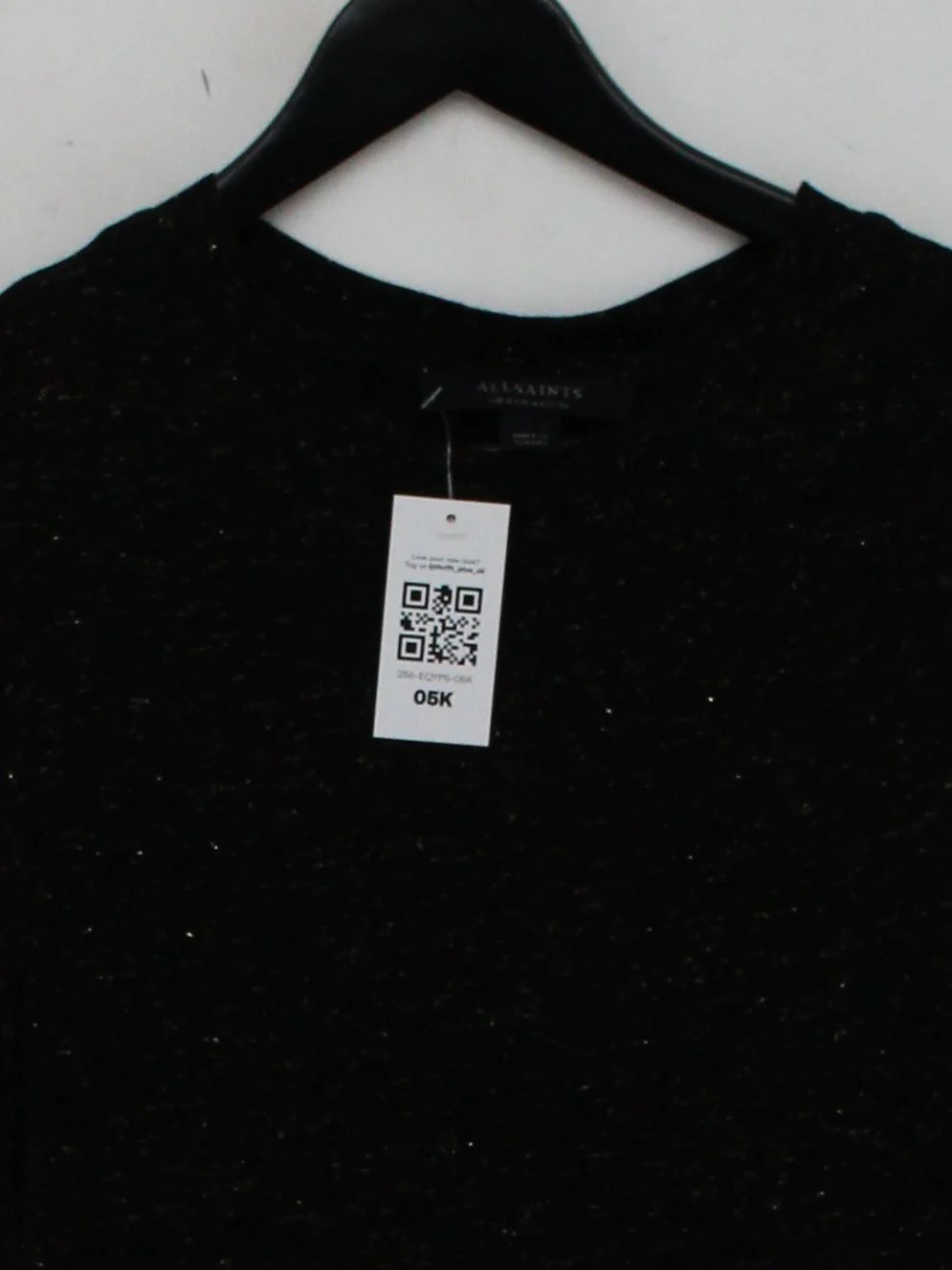 AllSaints Women's Top UK 8 Black Viscose with Other Sleeveless Round Neck Basic - Image 3