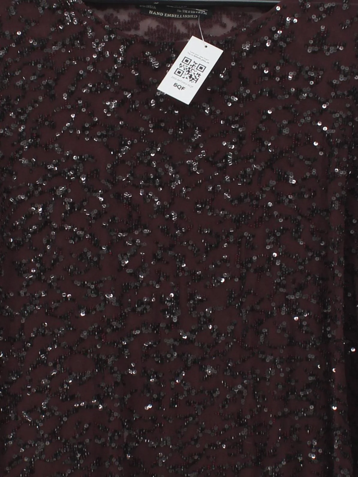 AllSaints Women's Top UK 8 Brown 100% Other Short Sleeve Round Neck Tunic - Image 3