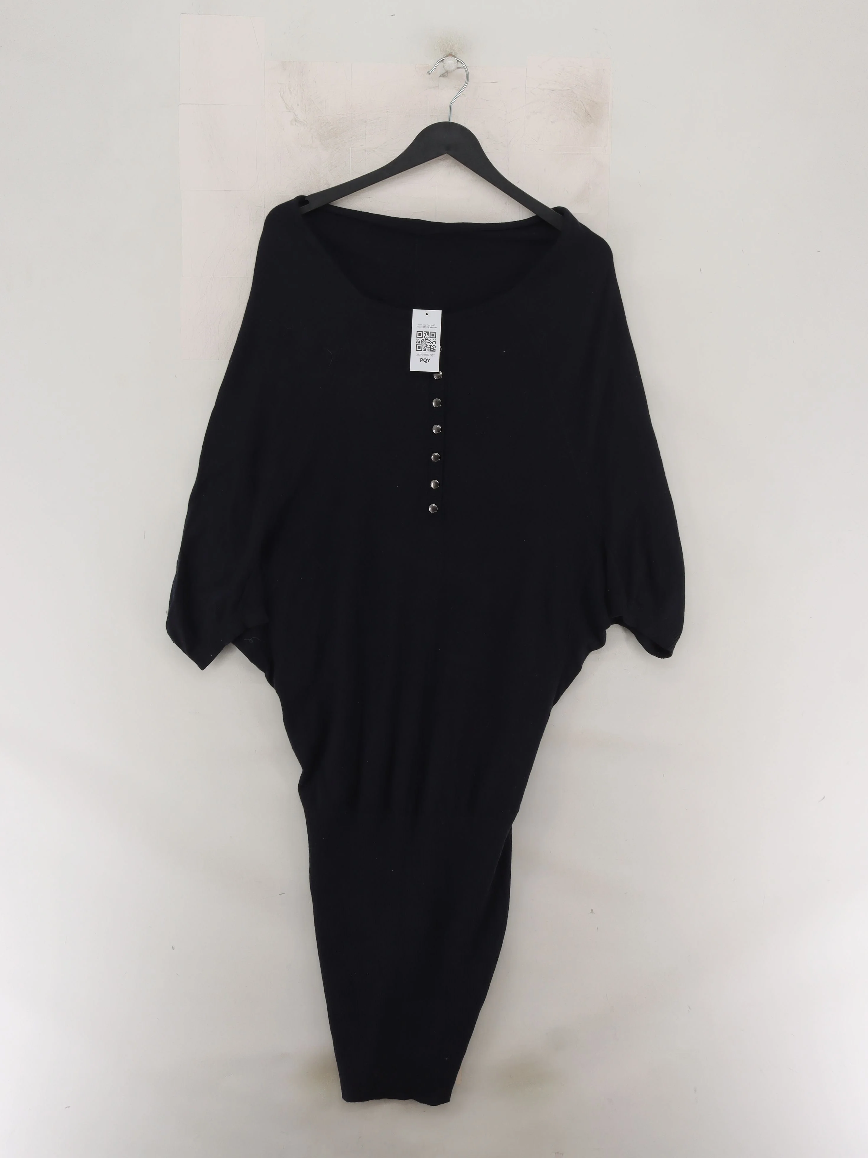 AllSaints Women's Top XS Black 100% Cotton Short Sleeve Round Neck Tunic - Image 2
