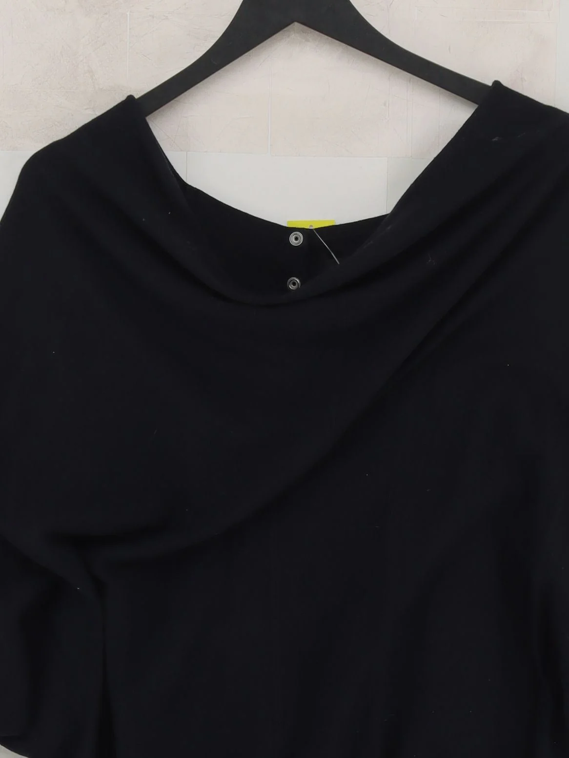 AllSaints Women's Top XS Black 100% Cotton Short Sleeve Round Neck Tunic - Image 3