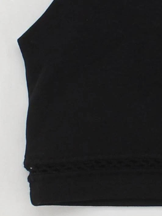 AllSaints Women's Top XS Black 100% Cotton Sleeveless Crew Neck Cropped - Image 4
