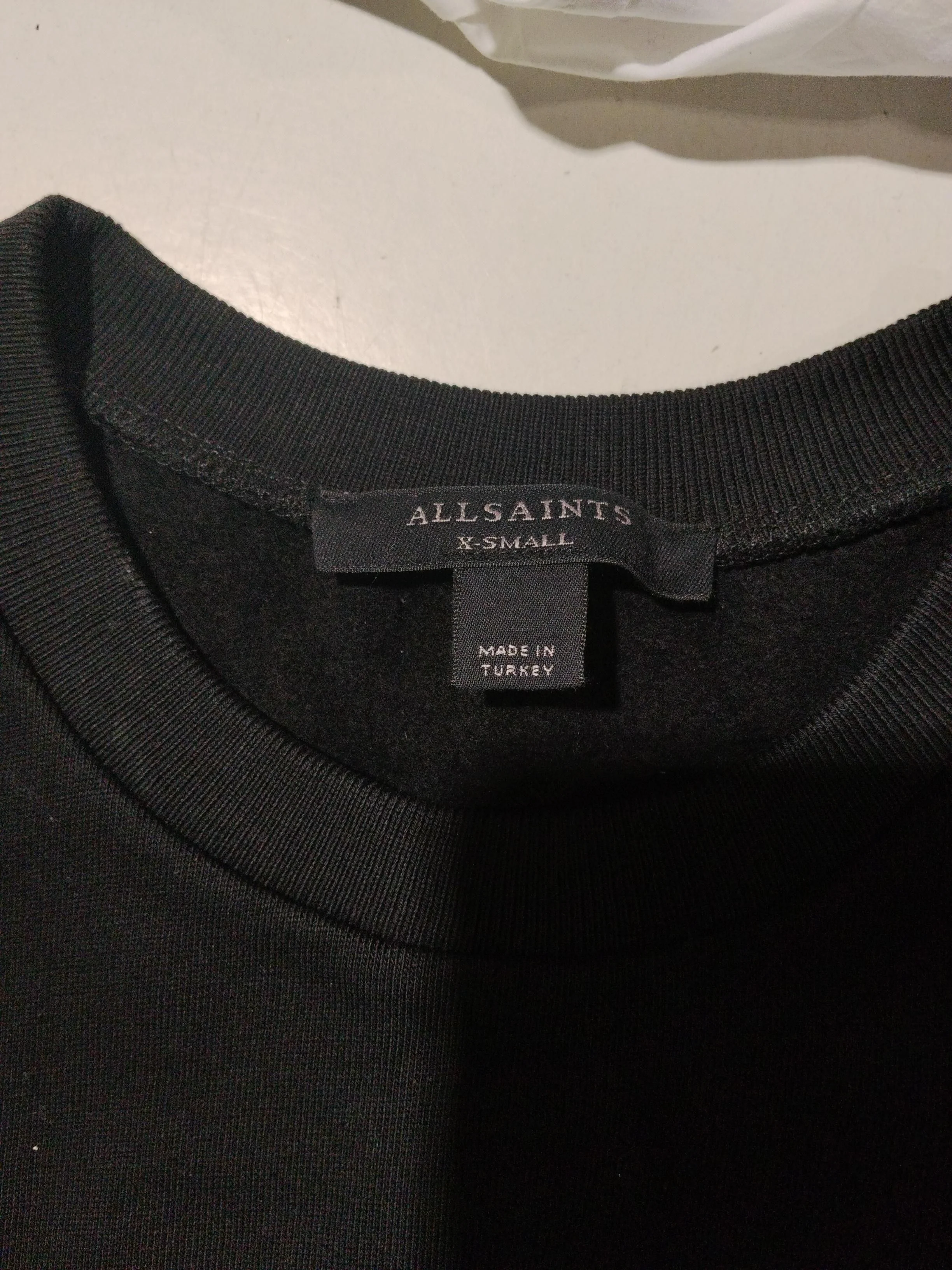 AllSaints Women's Top XS Black 100% Cotton Sleeveless Crew Neck Cropped - Image 6