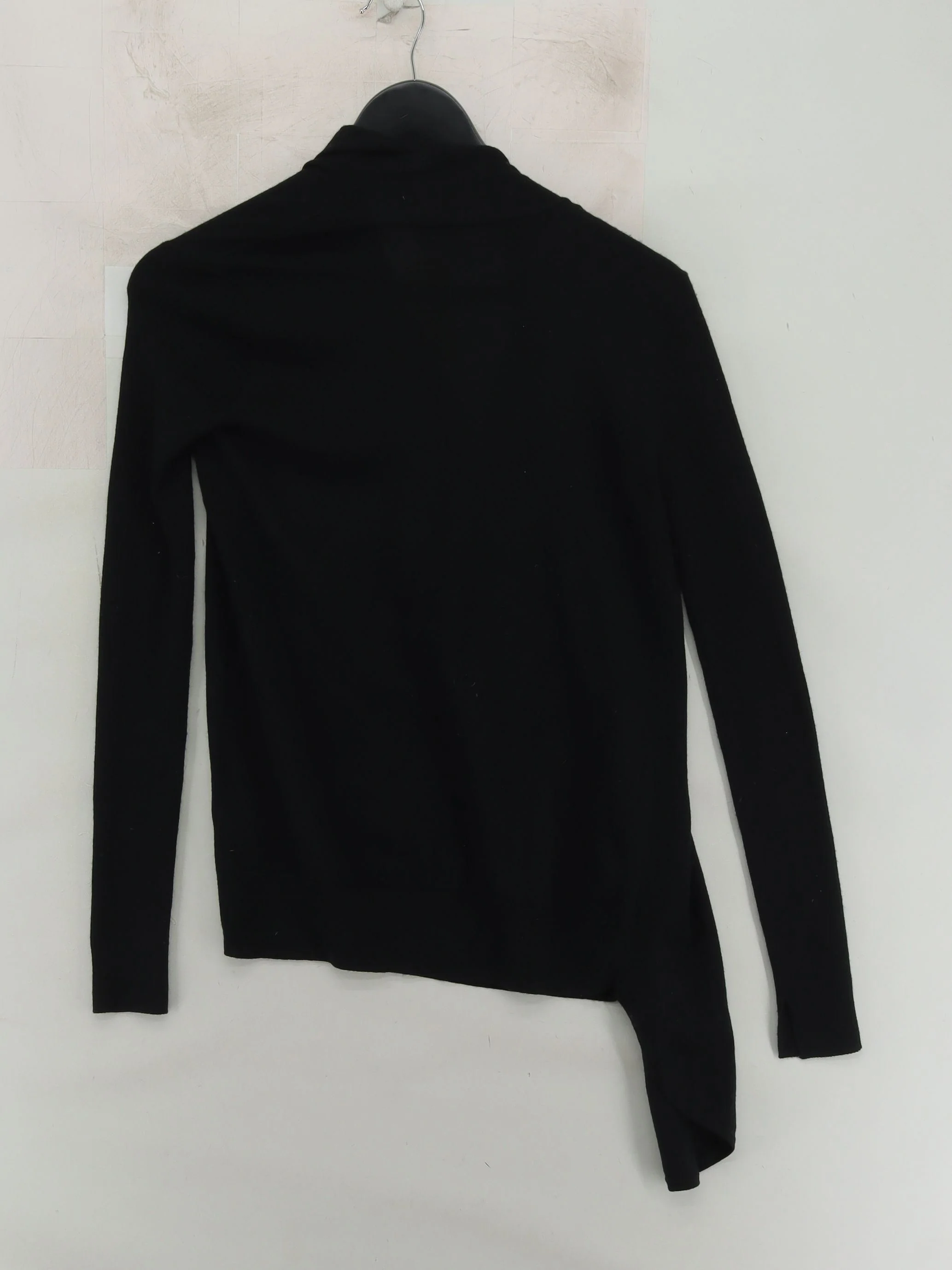 AllSaints Women's Top XS Black 100% Wool Long Sleeve Crew Neck Basic - Image 2